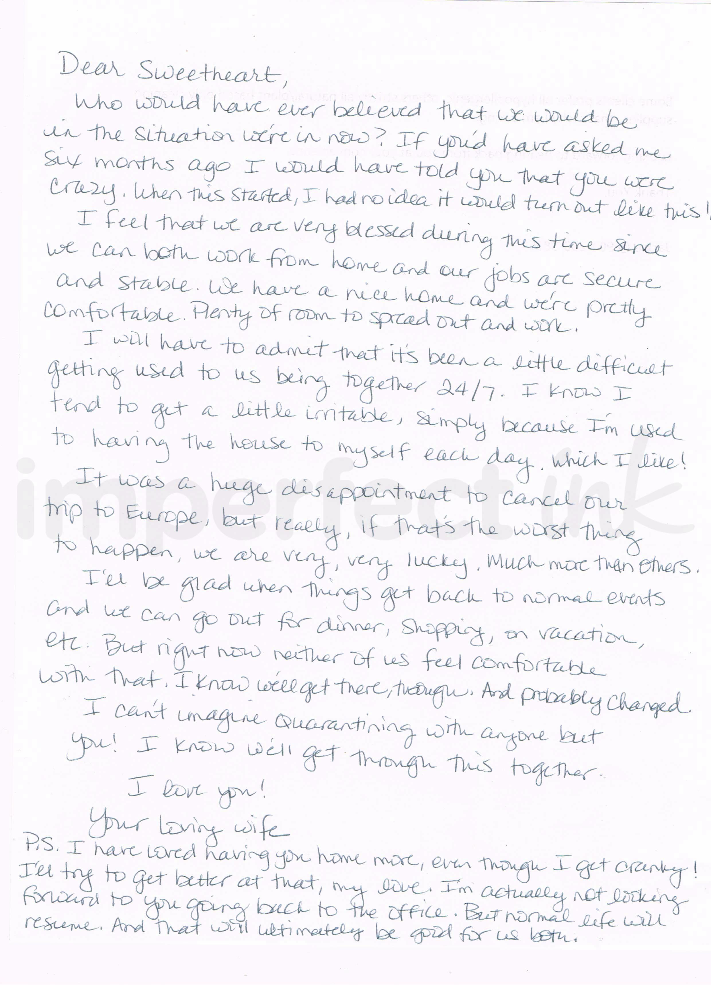 Handwritten letter thumbnail