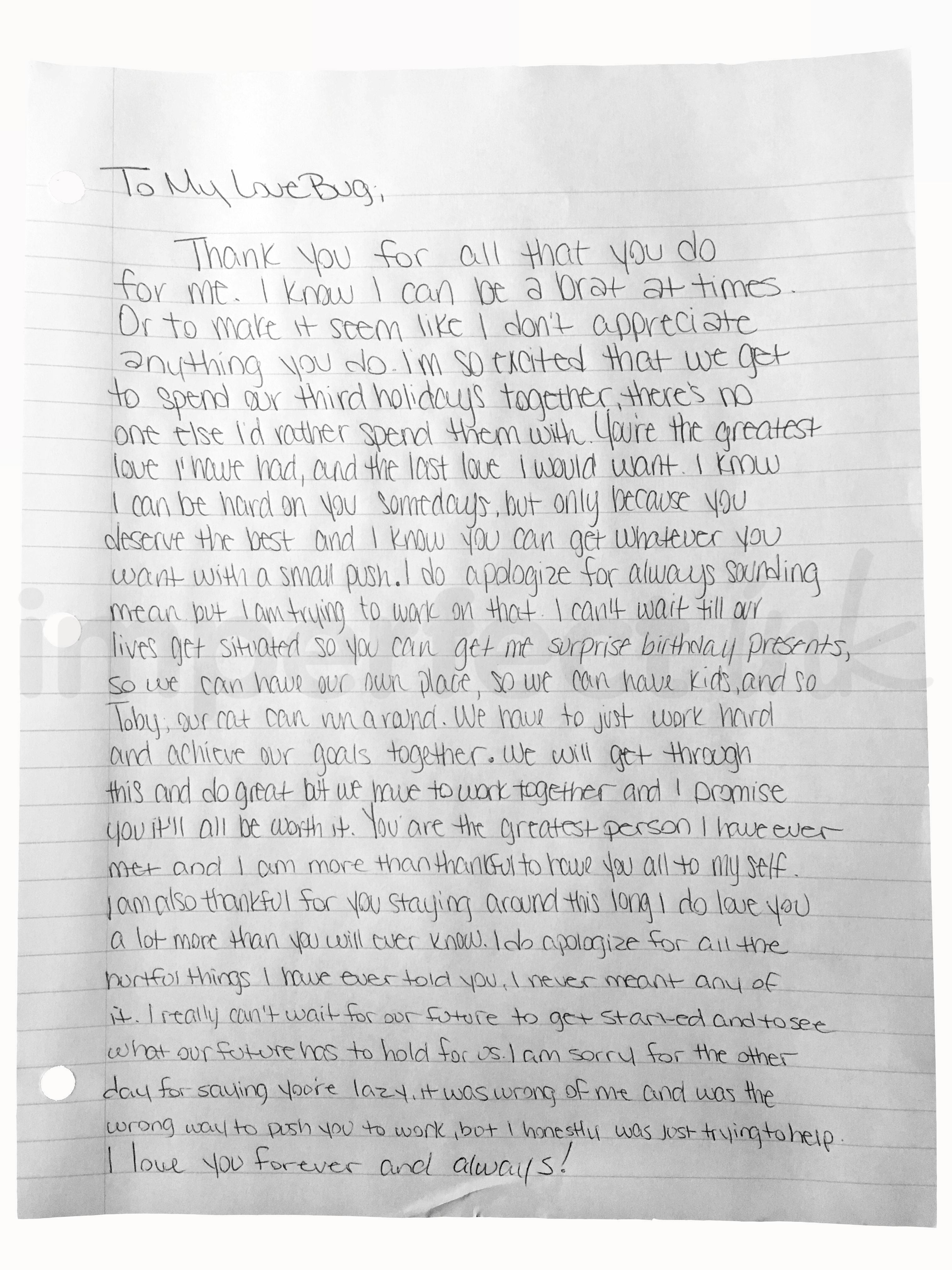 Handwritten letter thumbnail