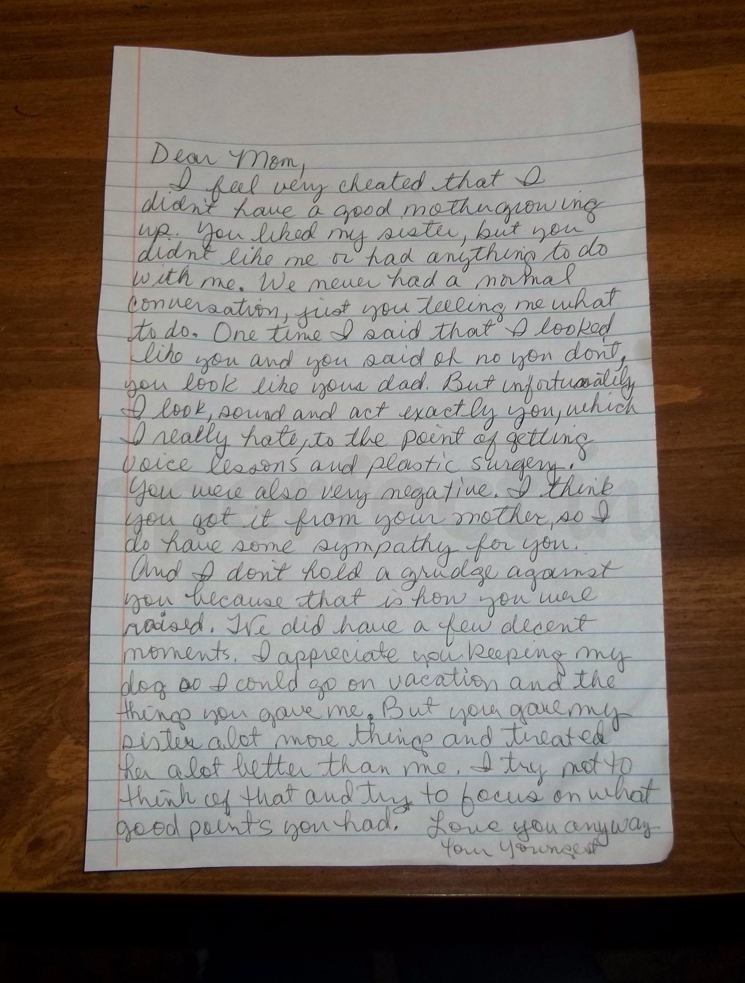 Handwritten letter thumbnail