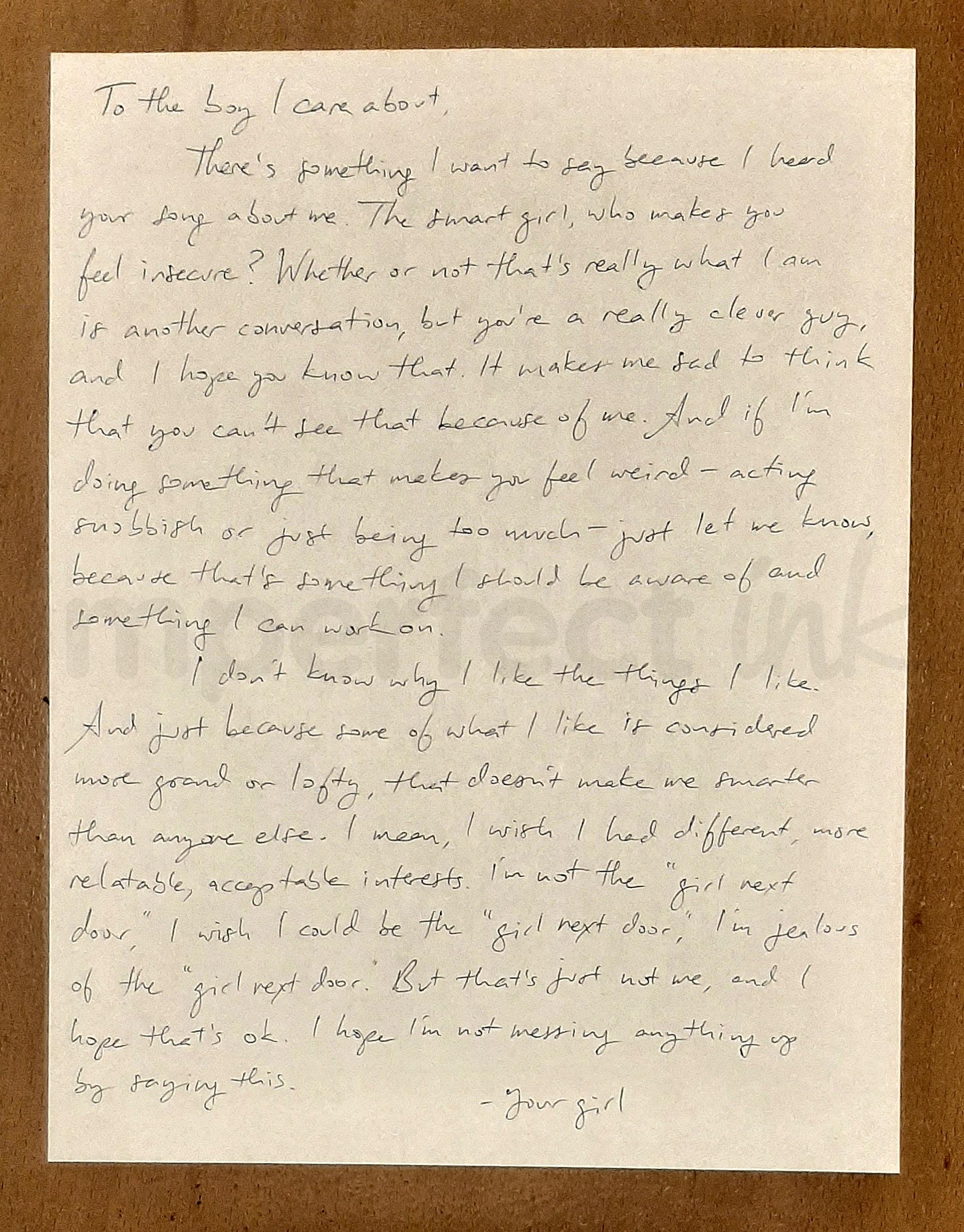 Handwritten letter thumbnail