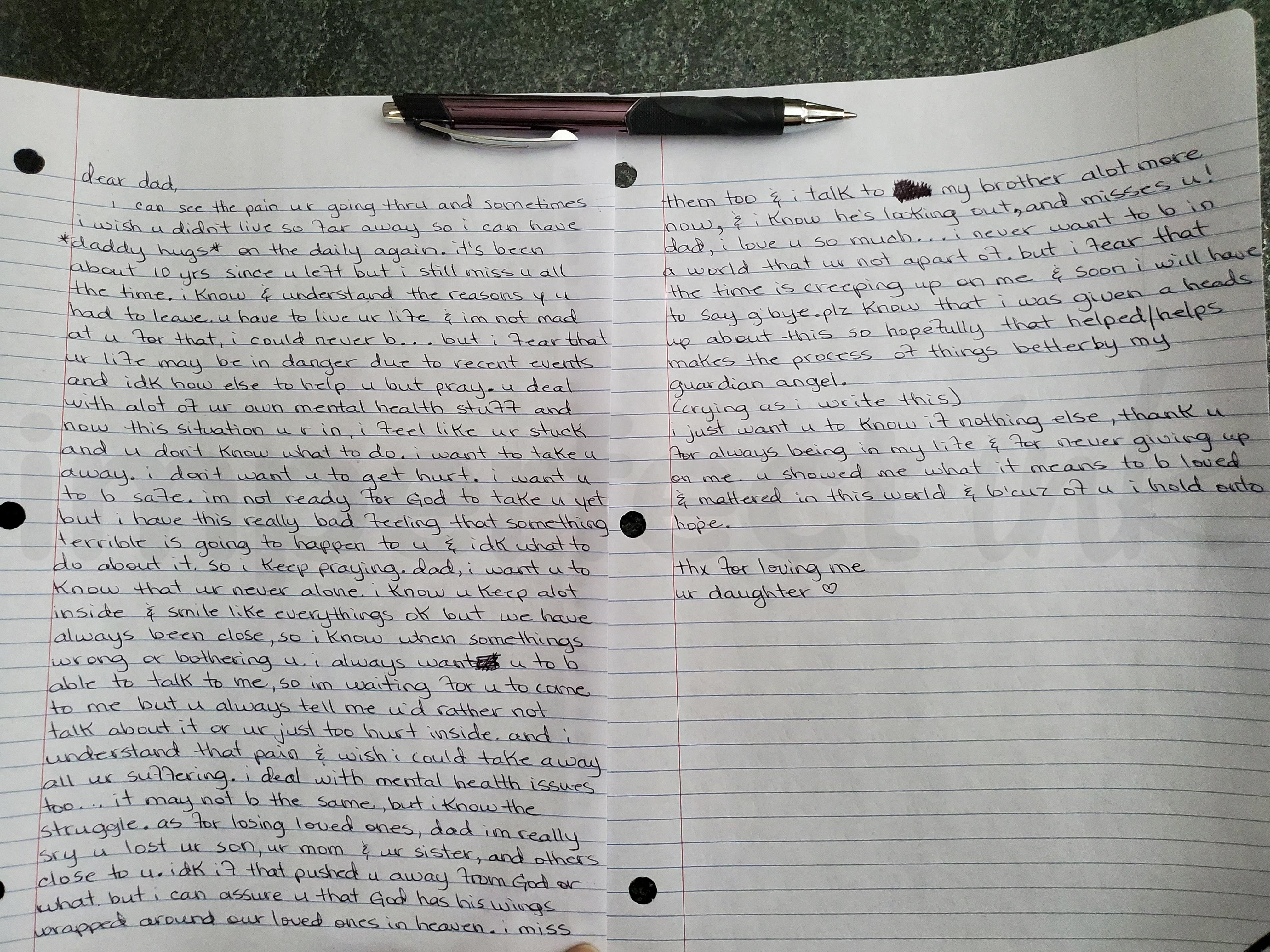 Handwritten letter thumbnail