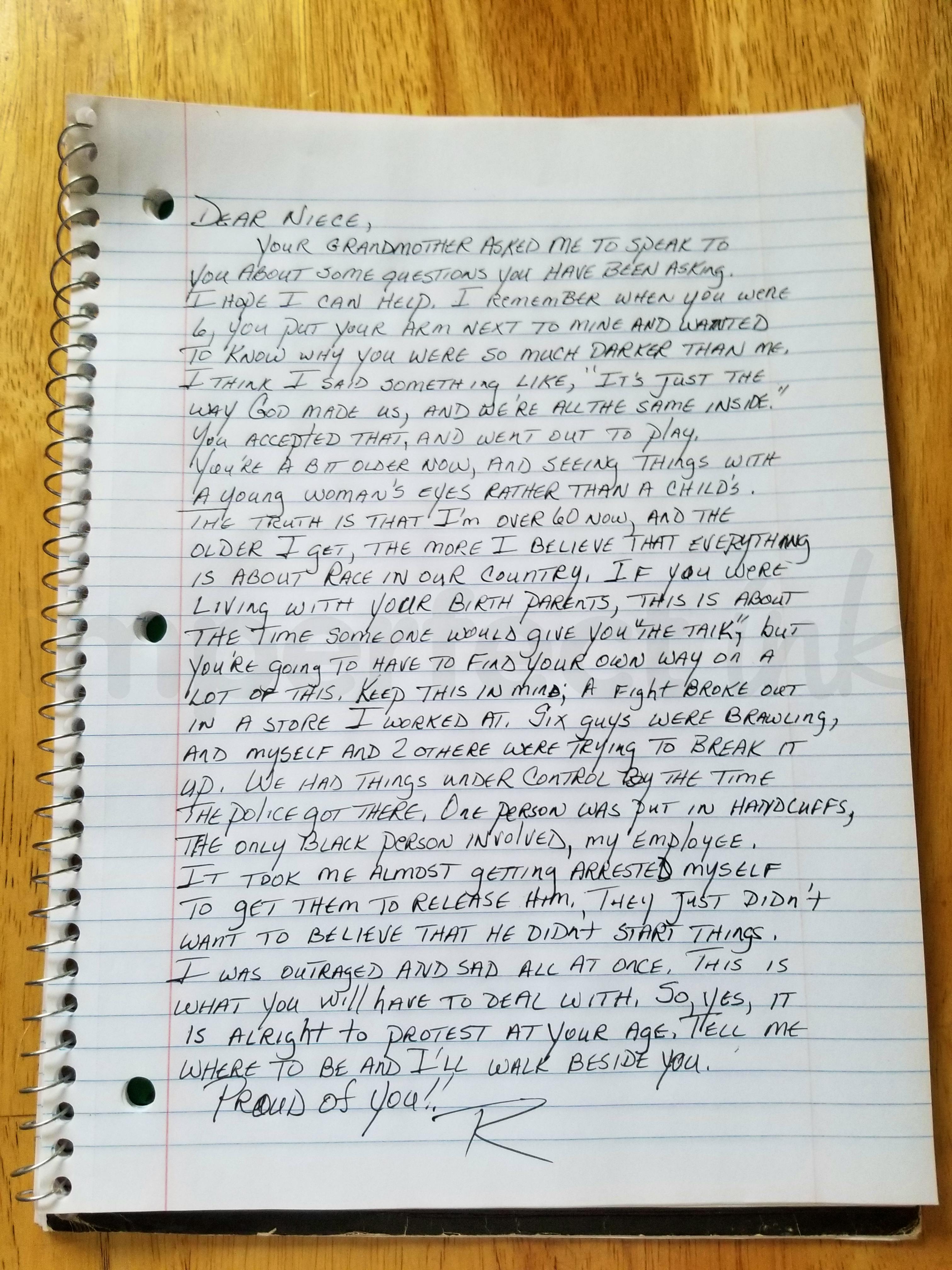 Handwritten letter thumbnail