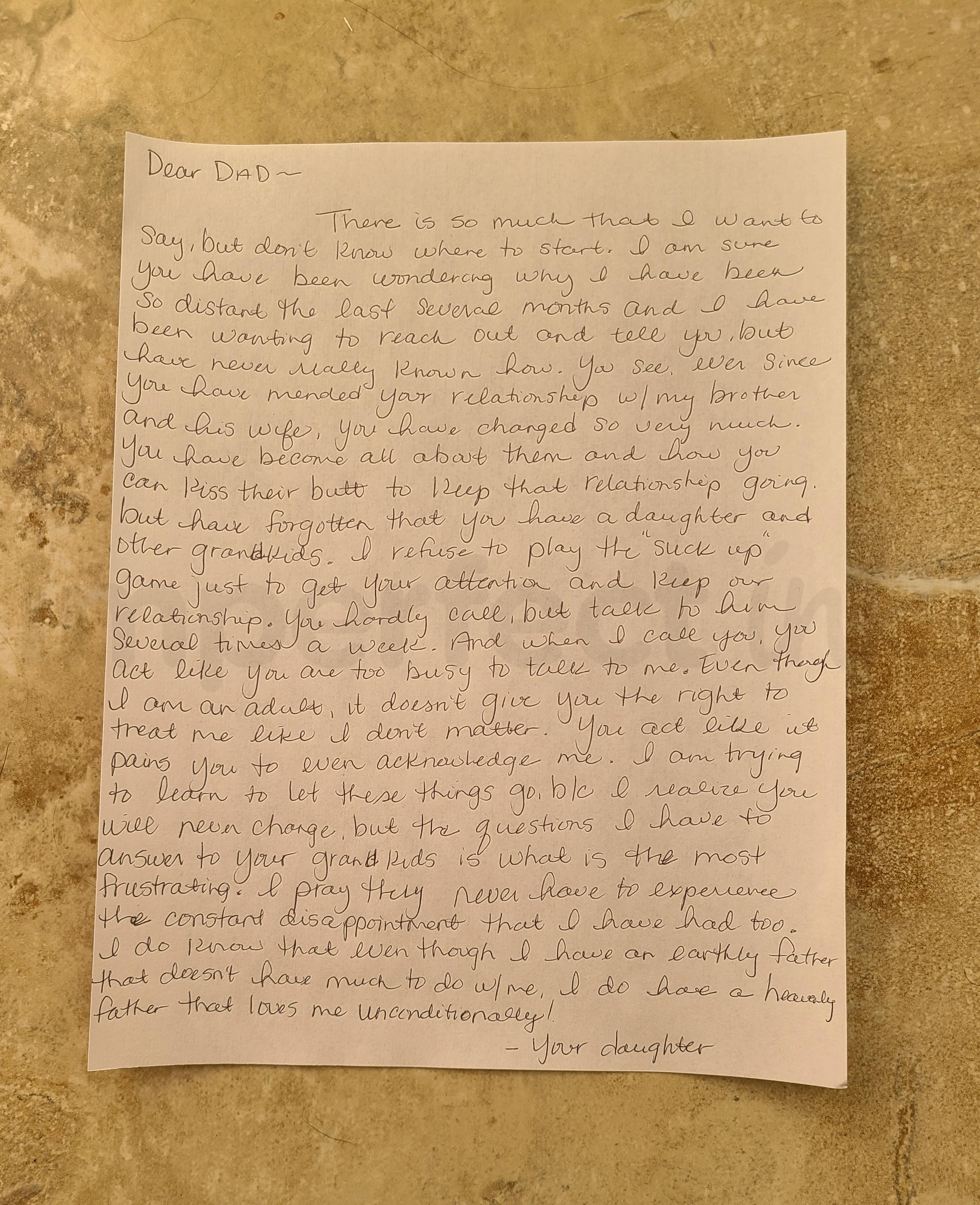 Handwritten letter thumbnail