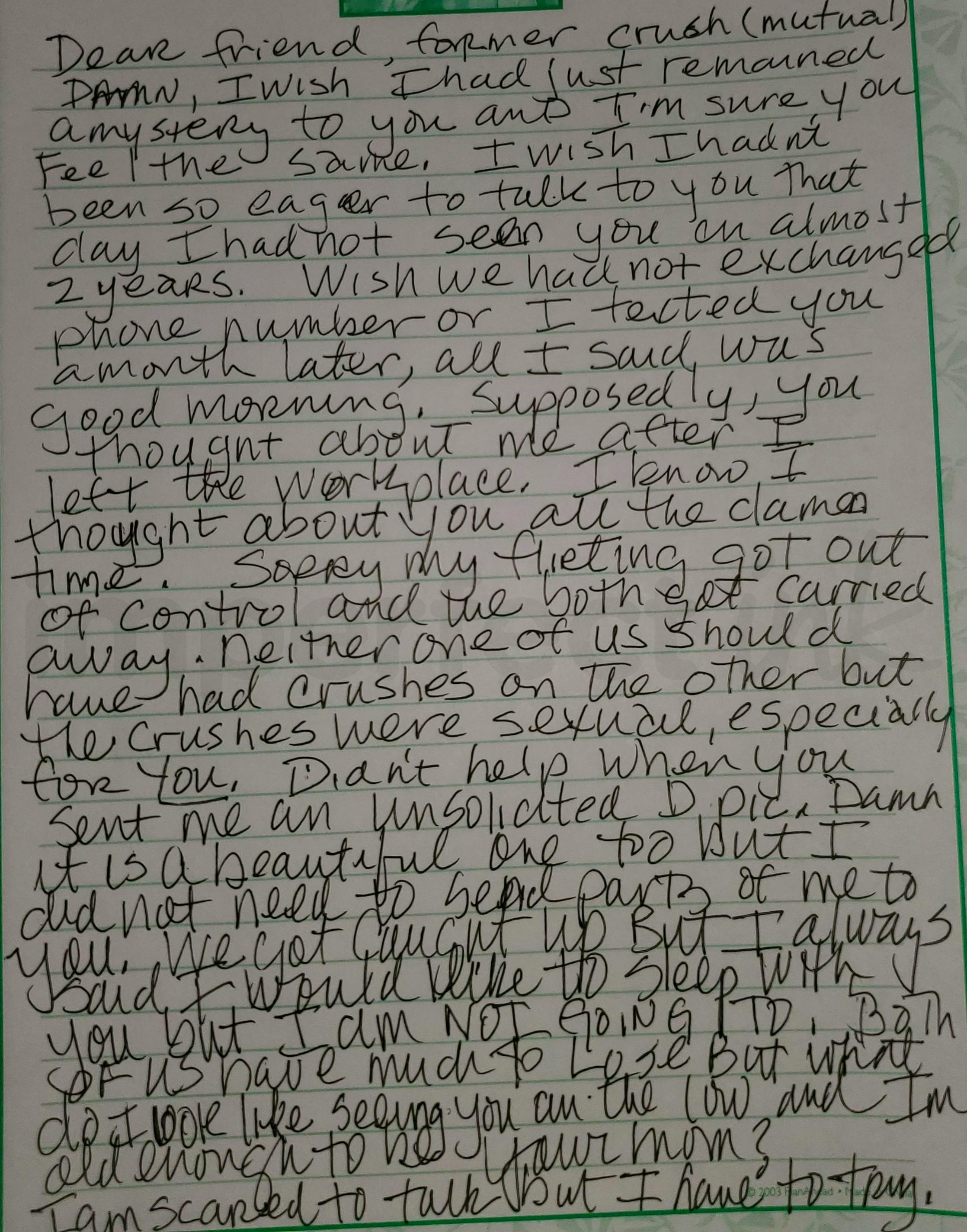 Handwritten letter thumbnail