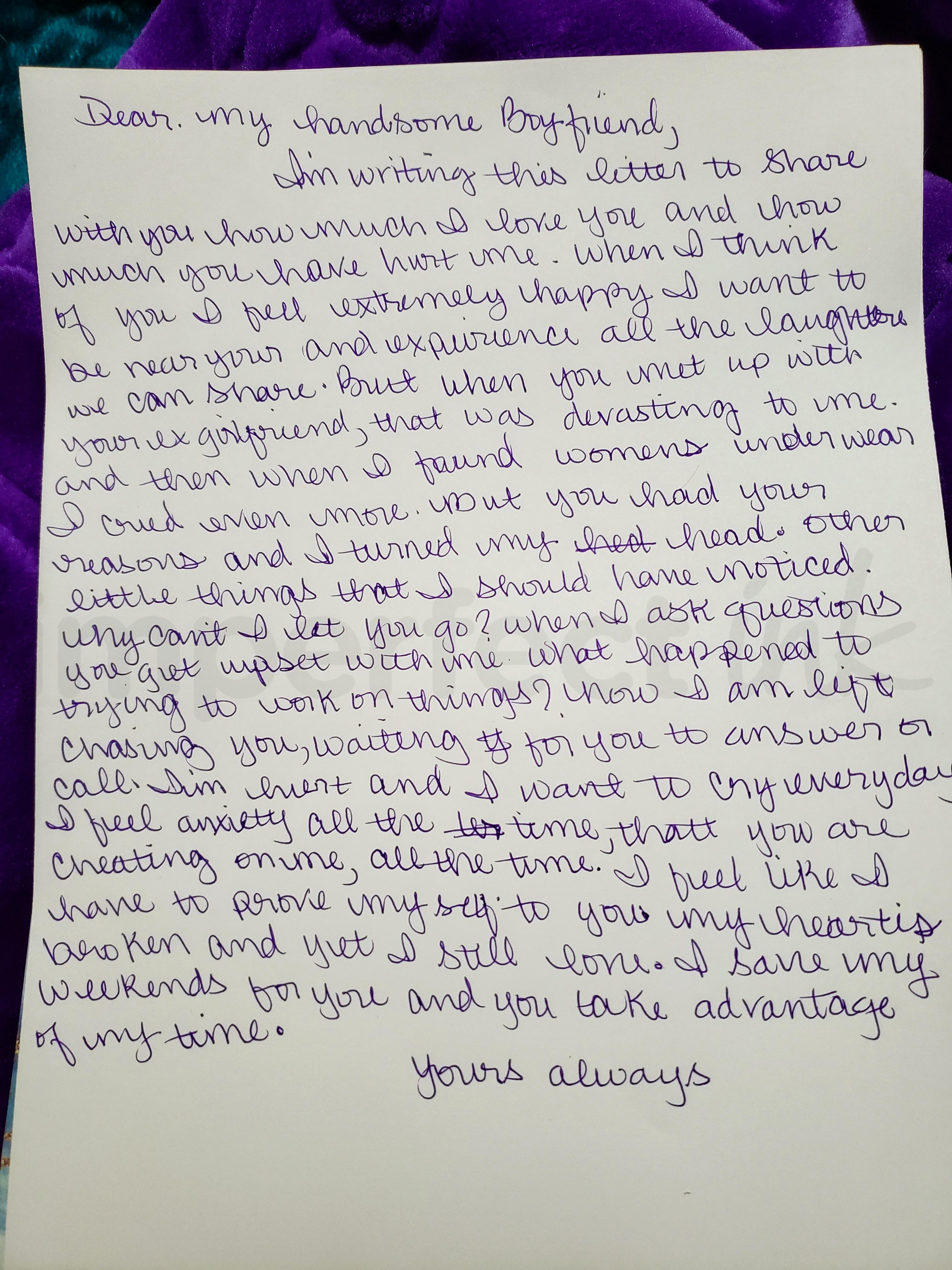 Handwritten letter thumbnail