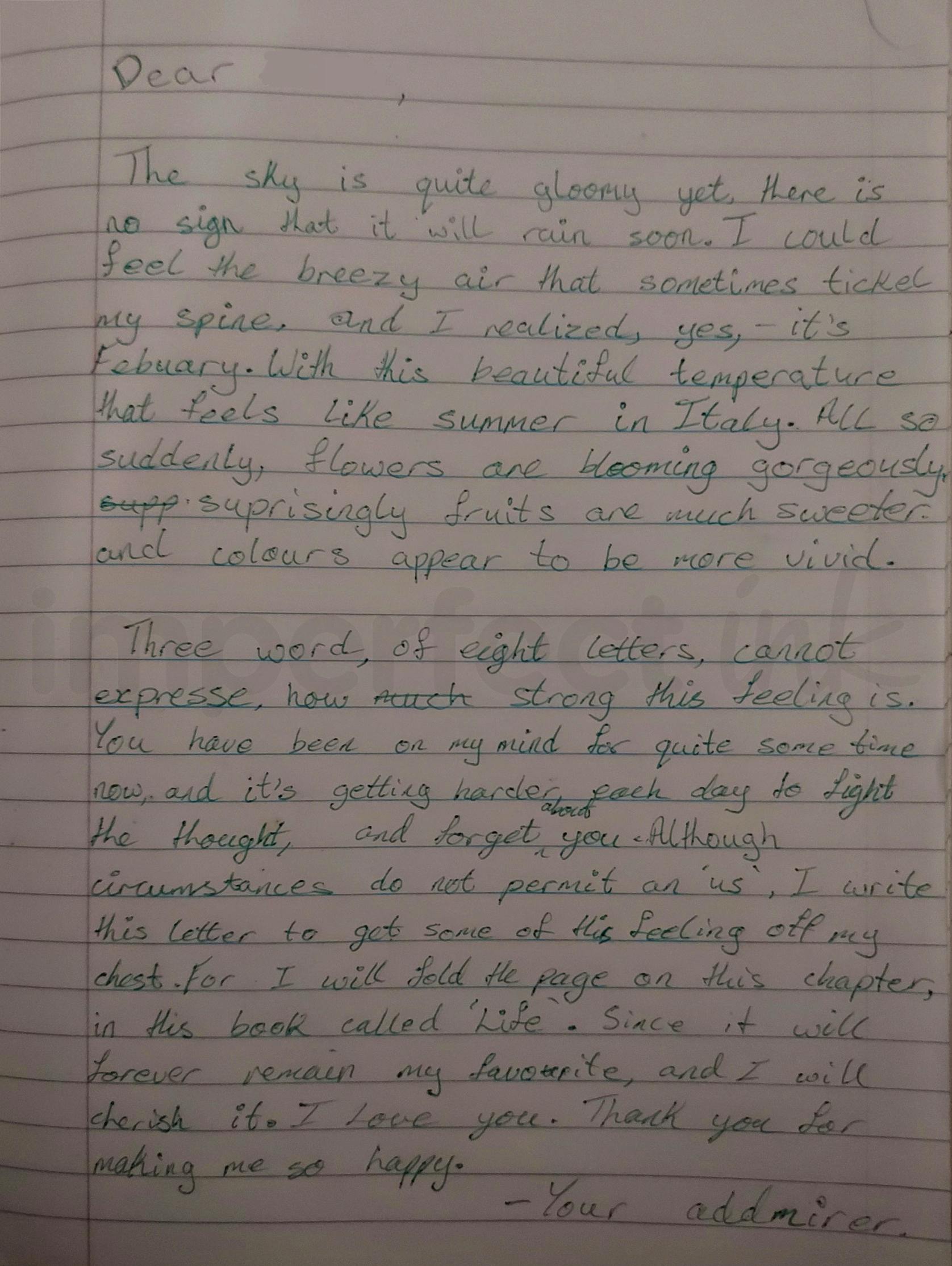 Handwritten letter thumbnail