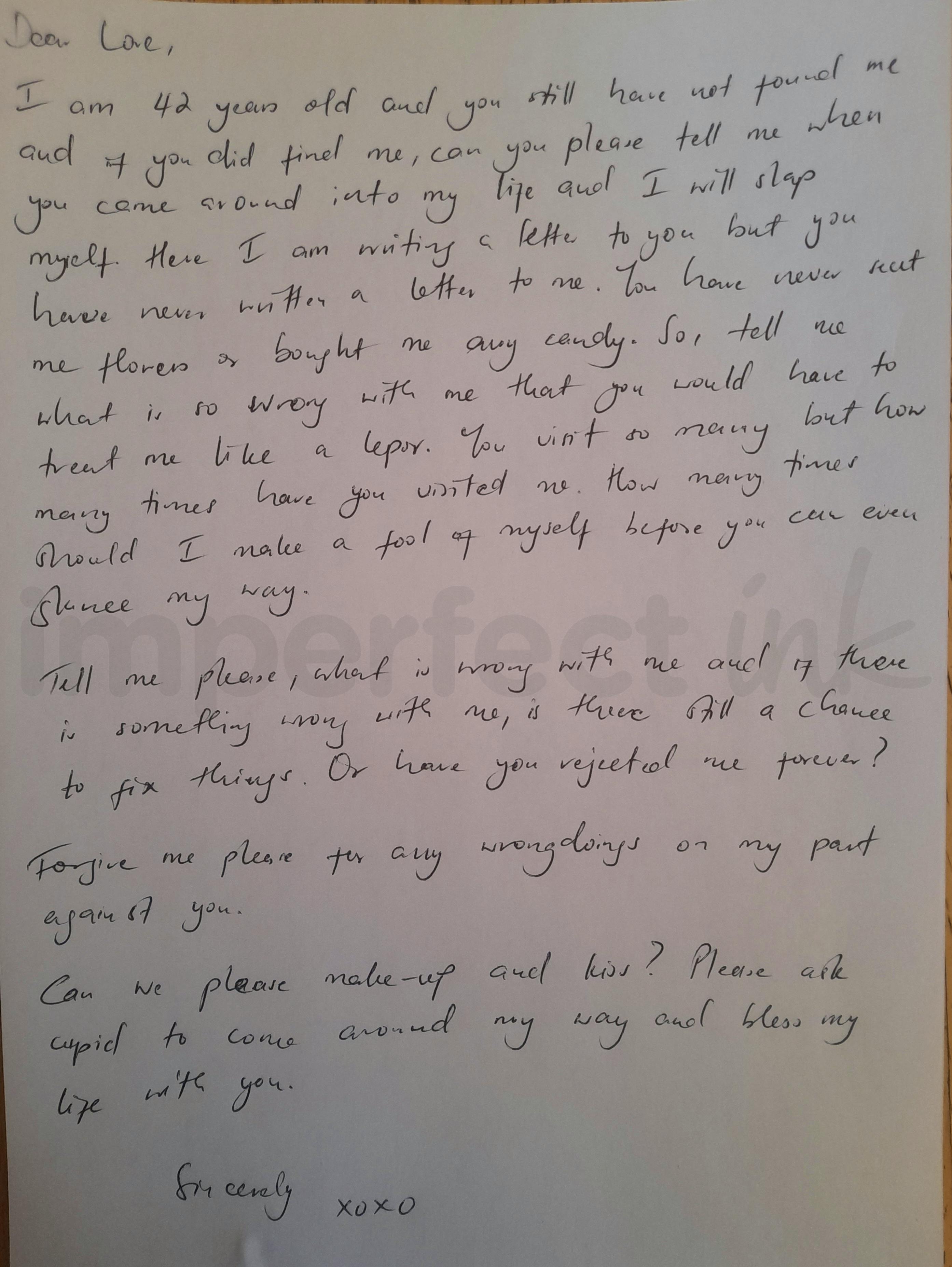 Handwritten letter thumbnail