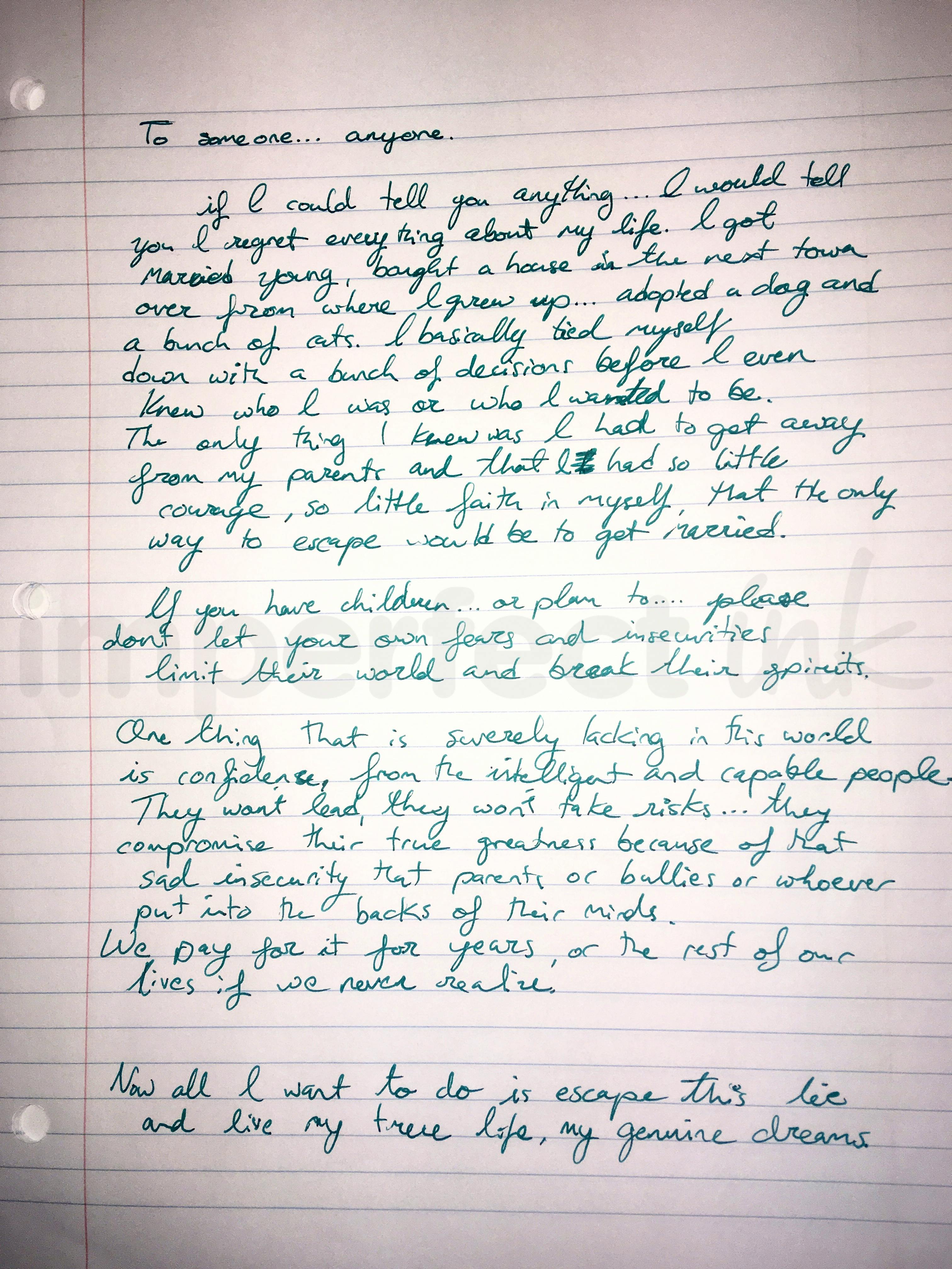 Handwritten letter thumbnail