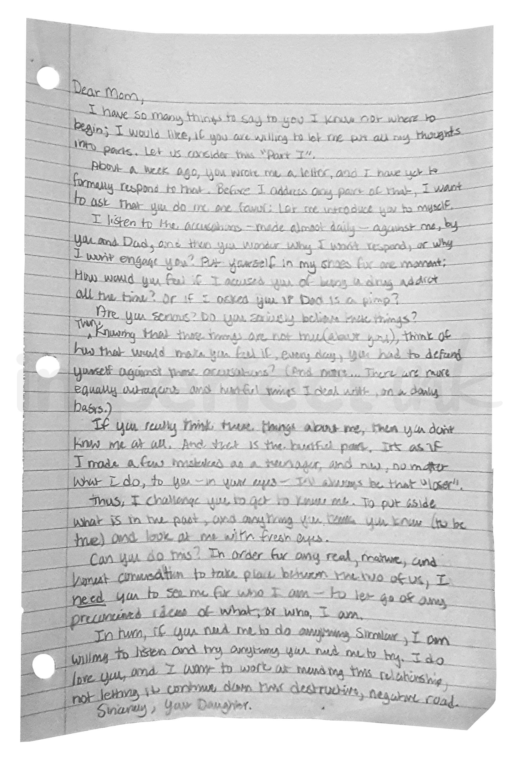 Handwritten letter thumbnail