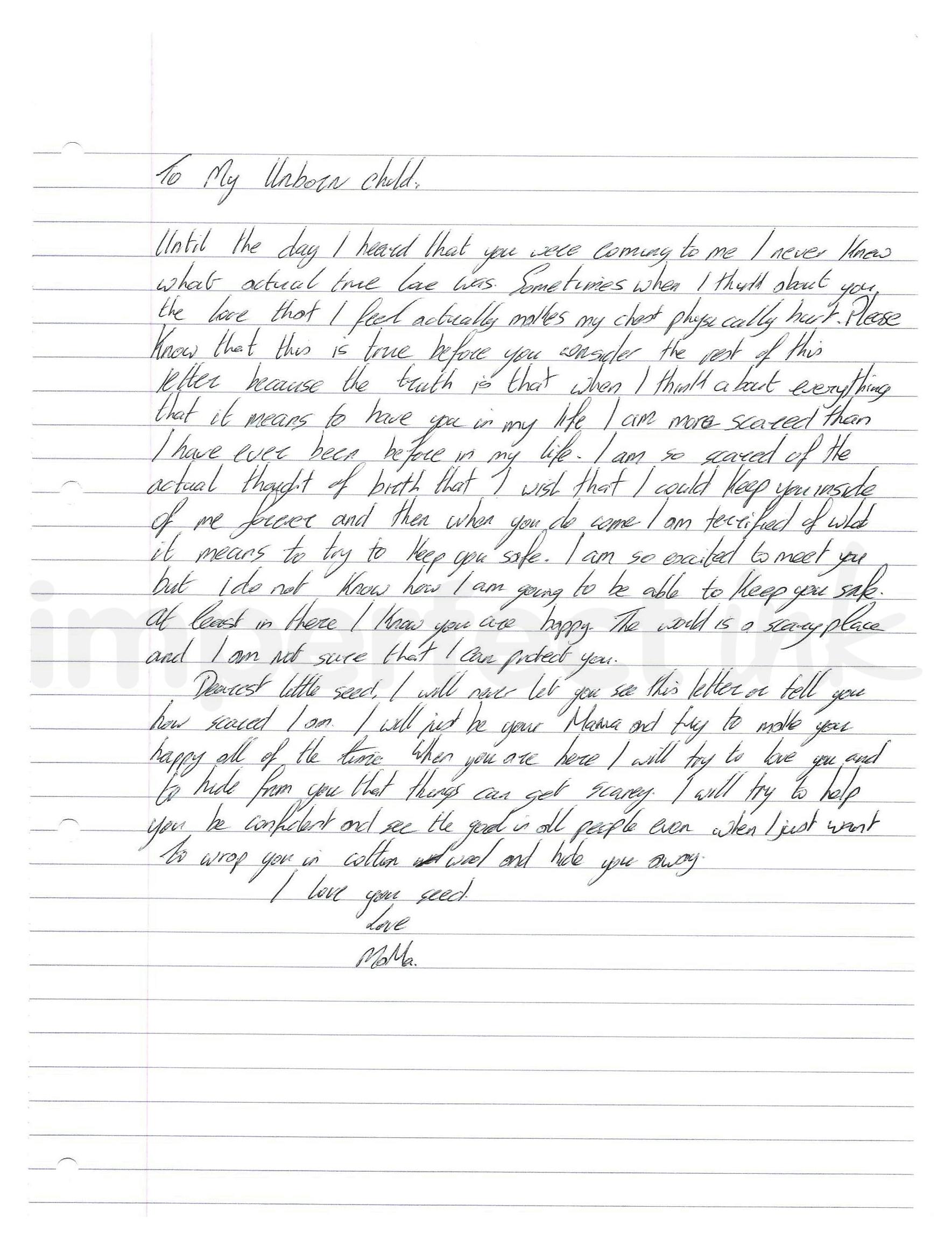 Handwritten letter thumbnail