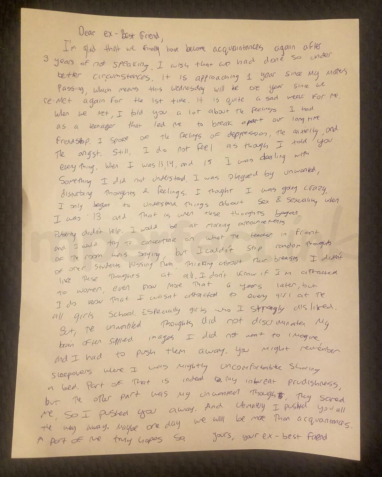 Handwritten letter thumbnail