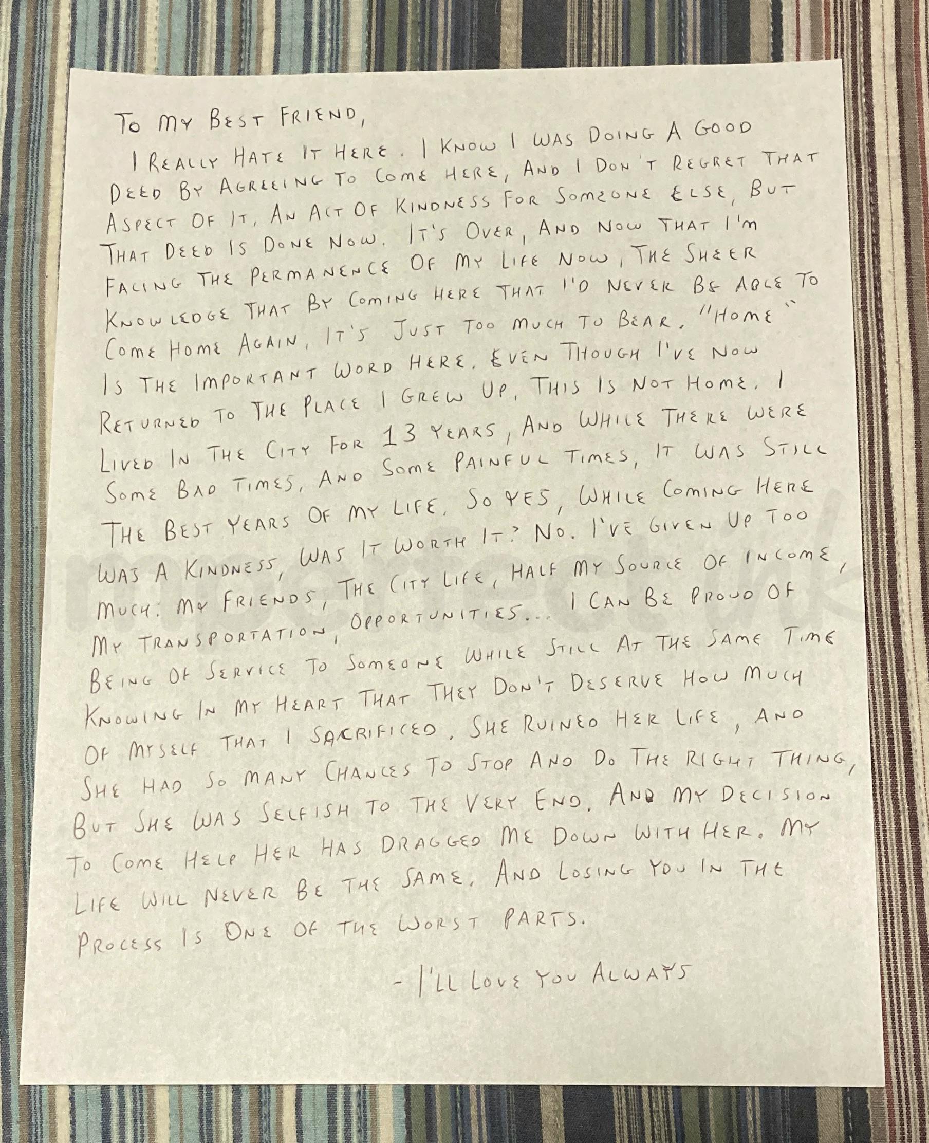 Handwritten letter thumbnail