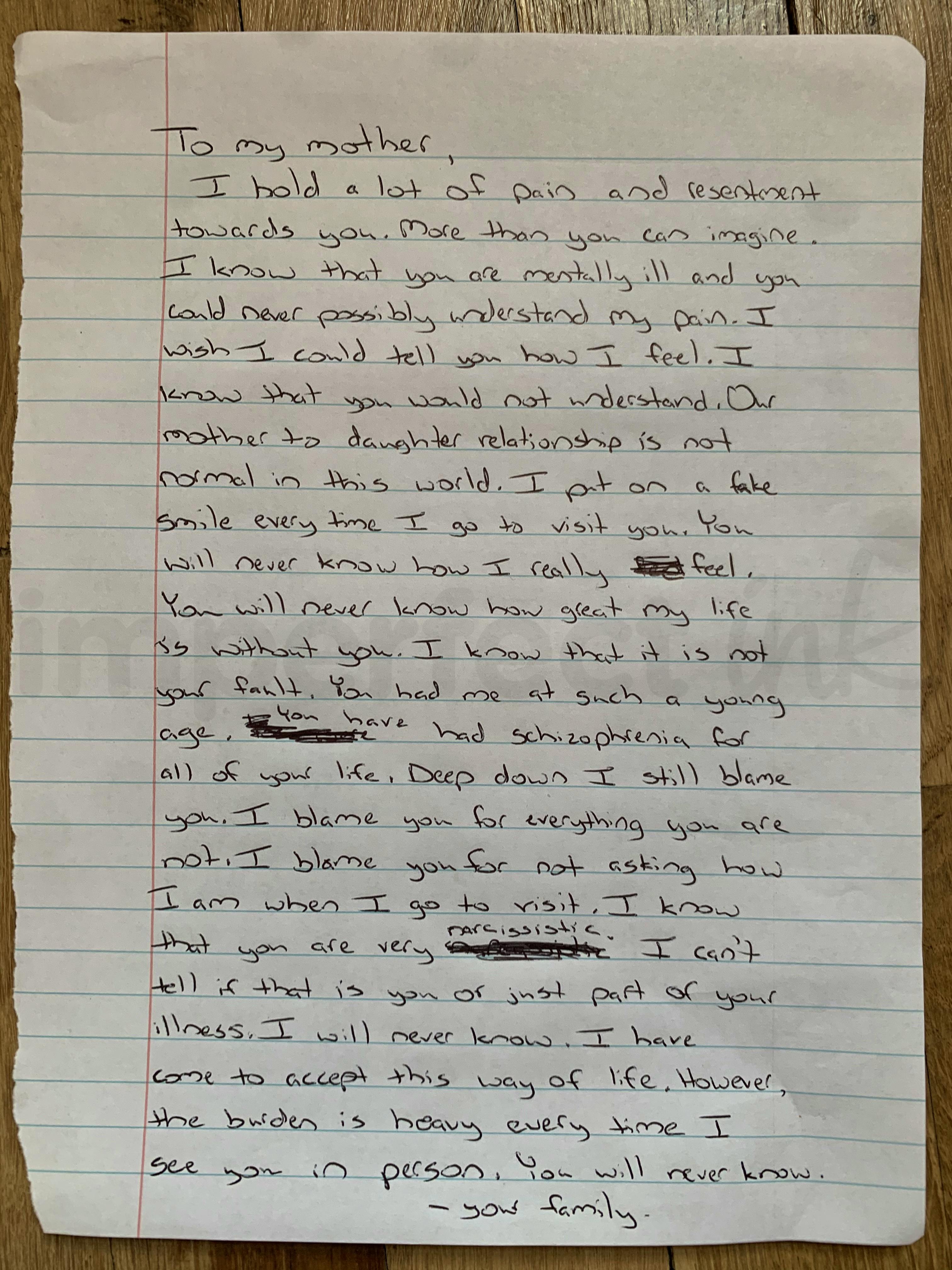 Handwritten letter thumbnail