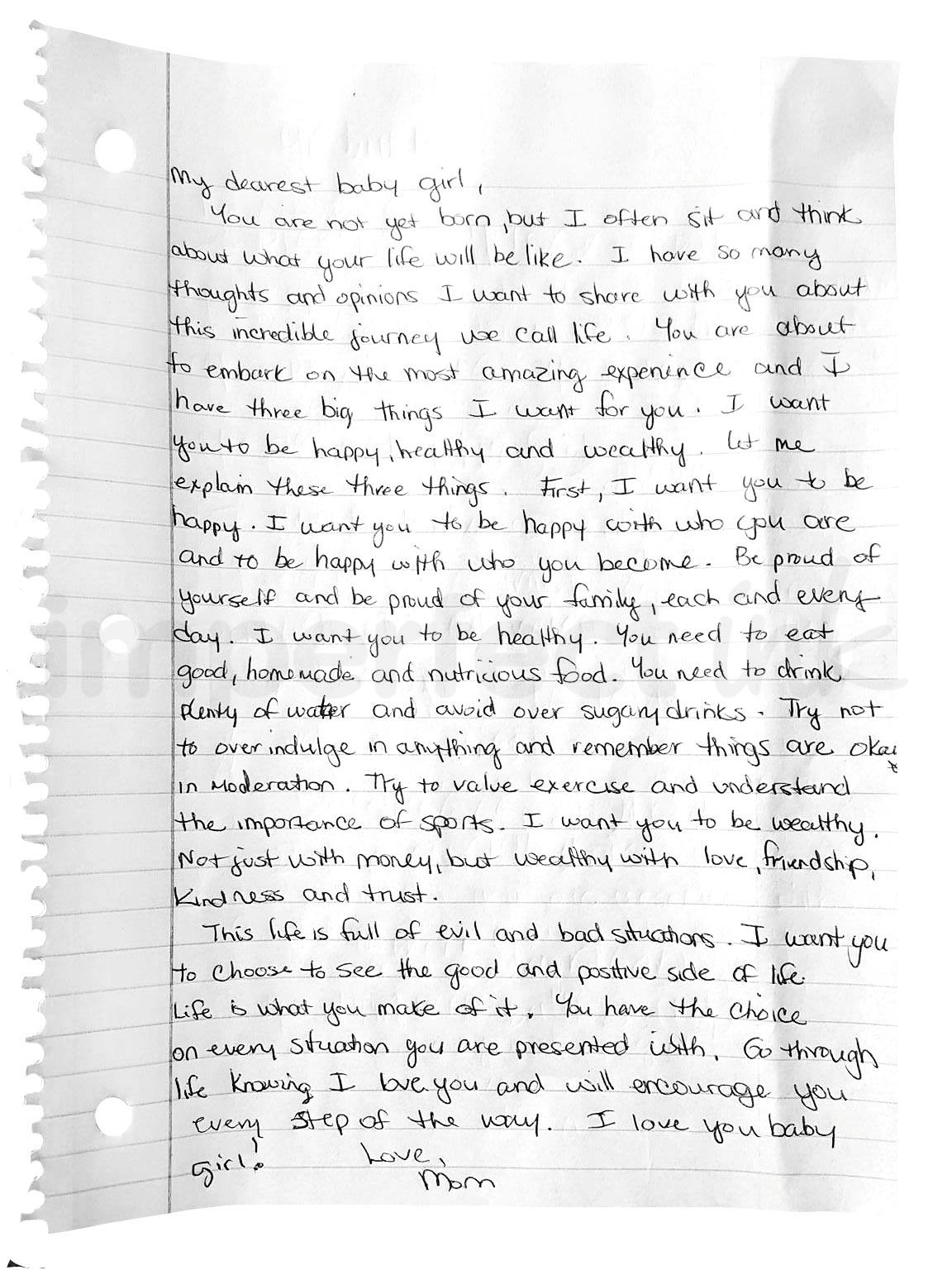 Handwritten letter thumbnail