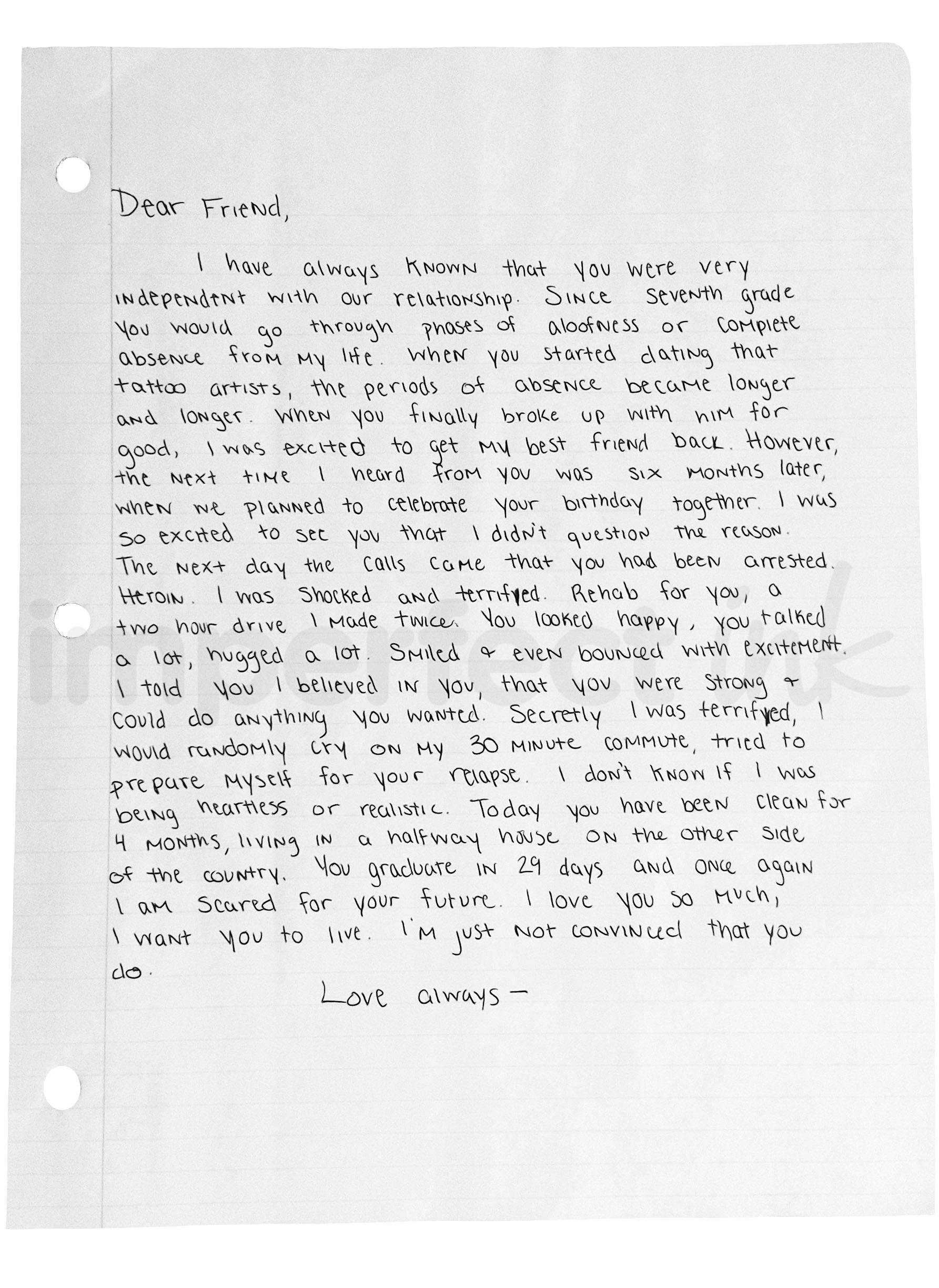 Handwritten letter thumbnail