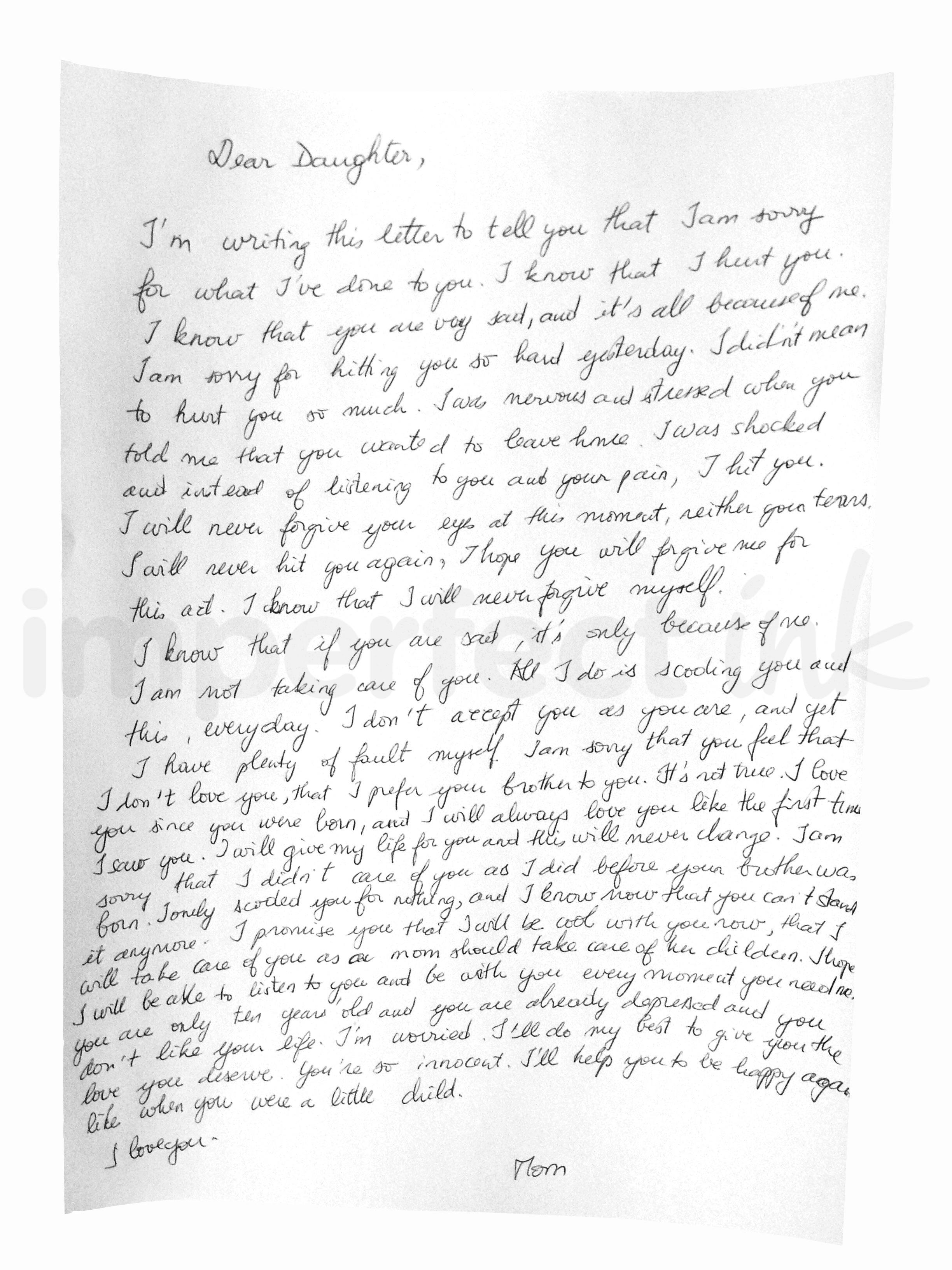 Handwritten letter thumbnail