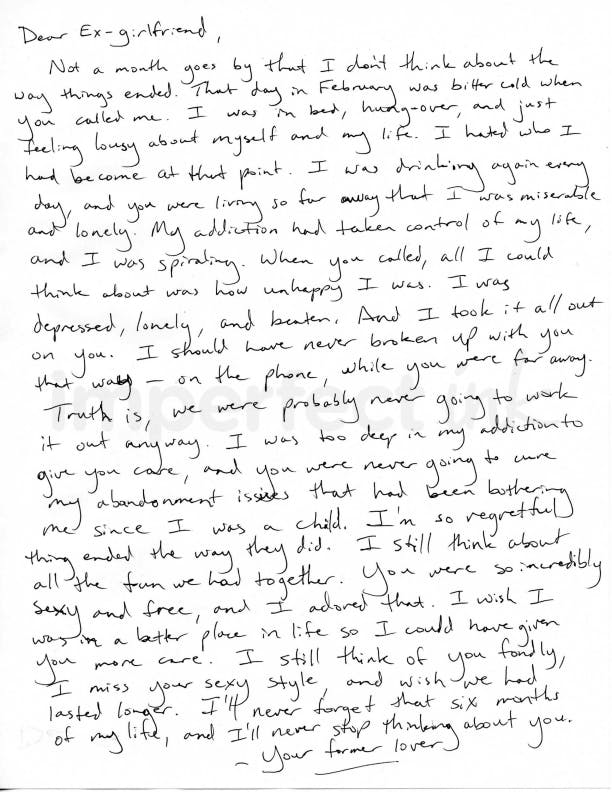 Handwritten letter thumbnail