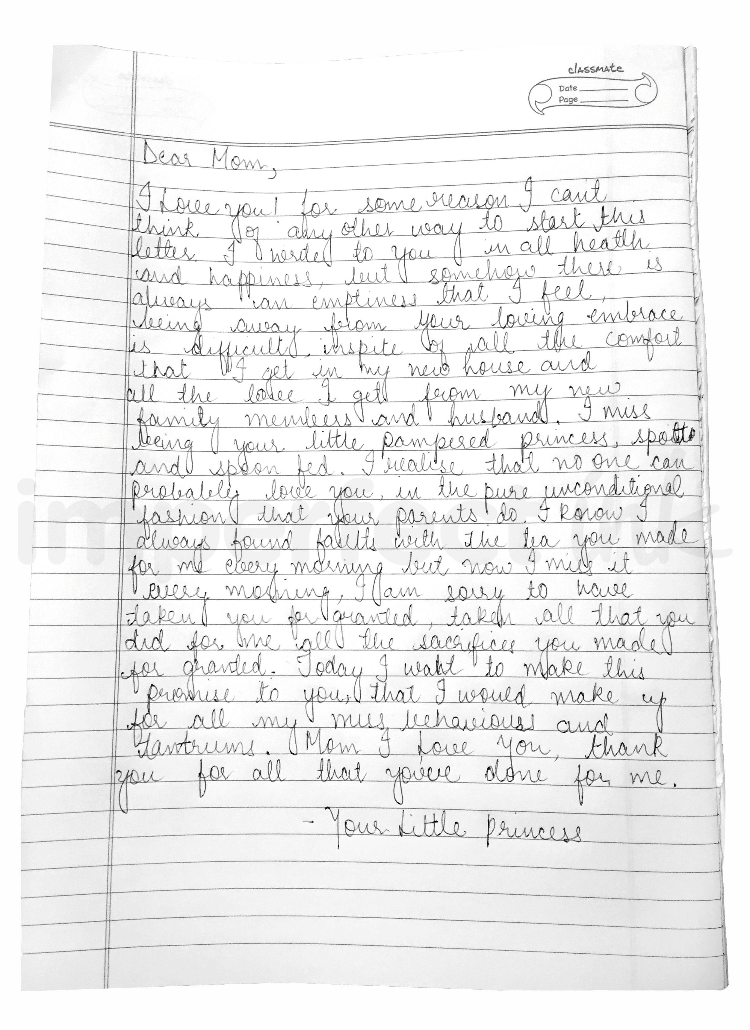 Handwritten letter thumbnail