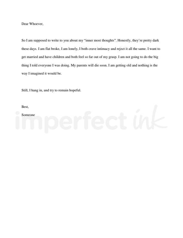 Handwritten letter thumbnail