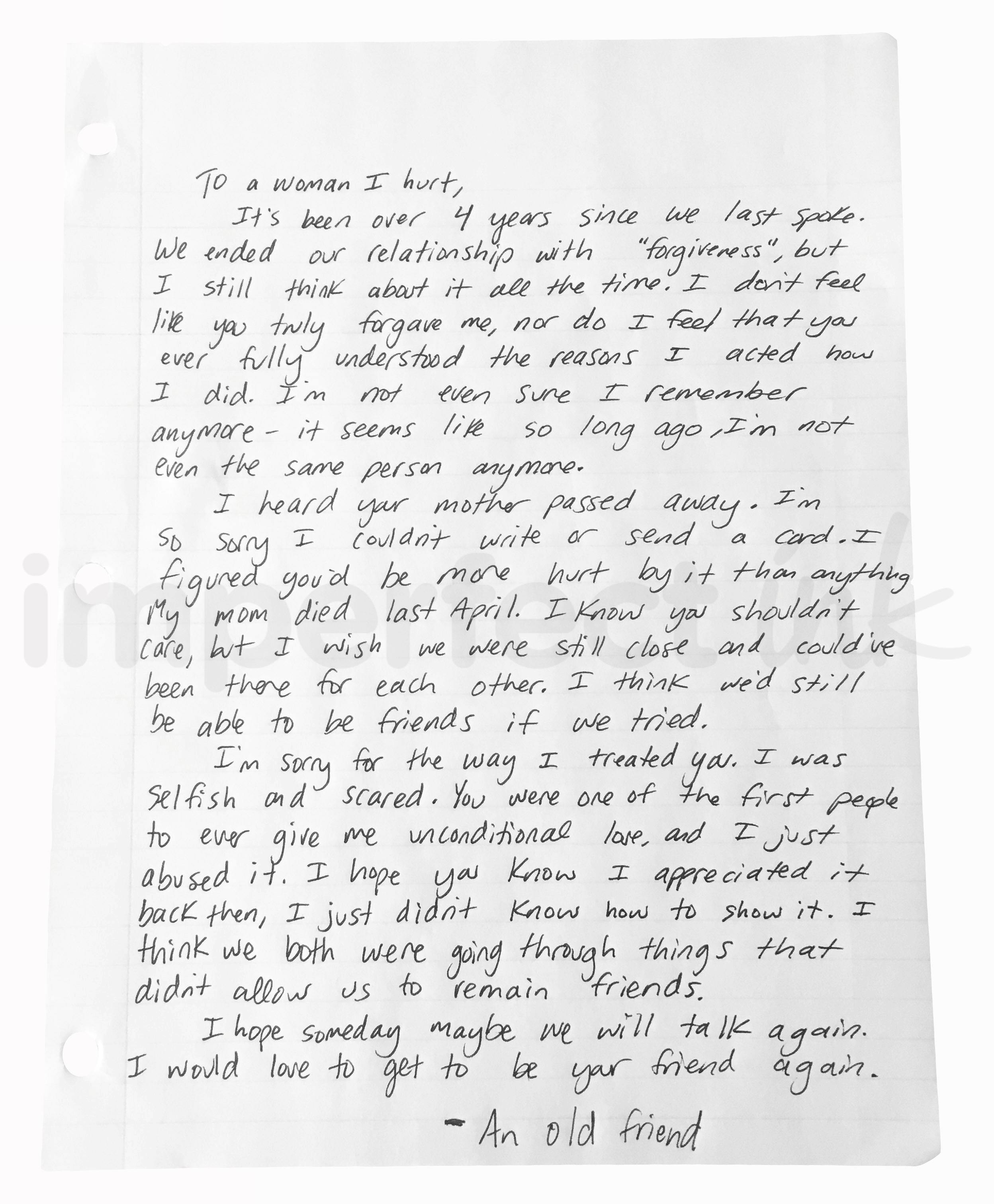 Handwritten letter thumbnail