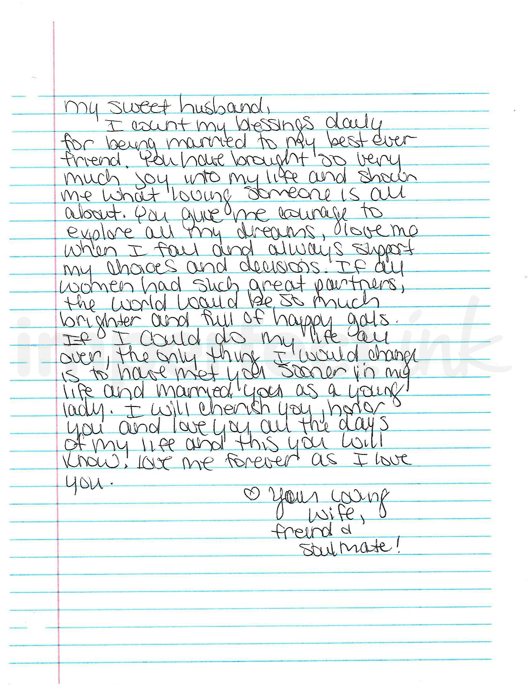 Handwritten letter thumbnail