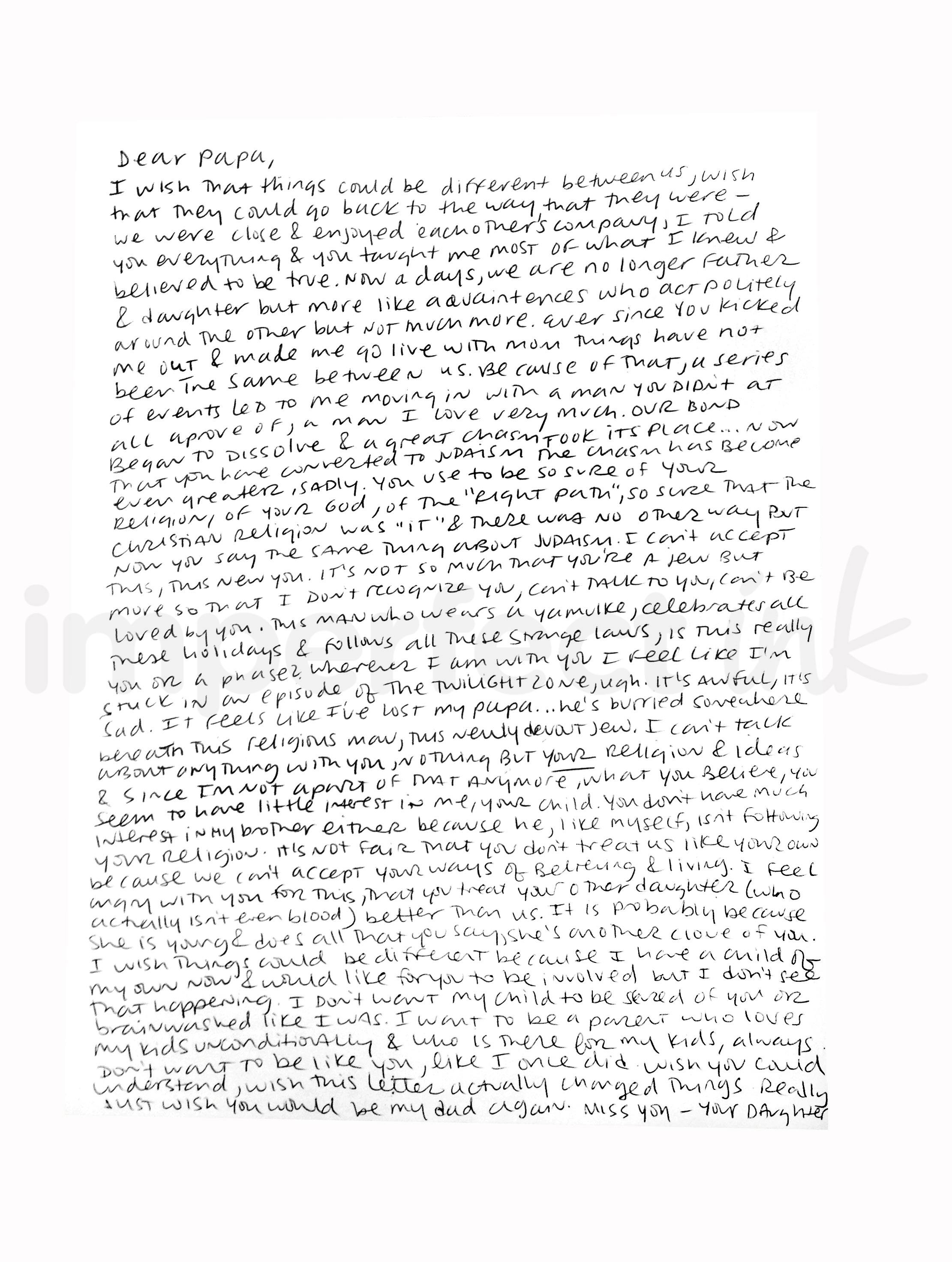 Handwritten letter thumbnail