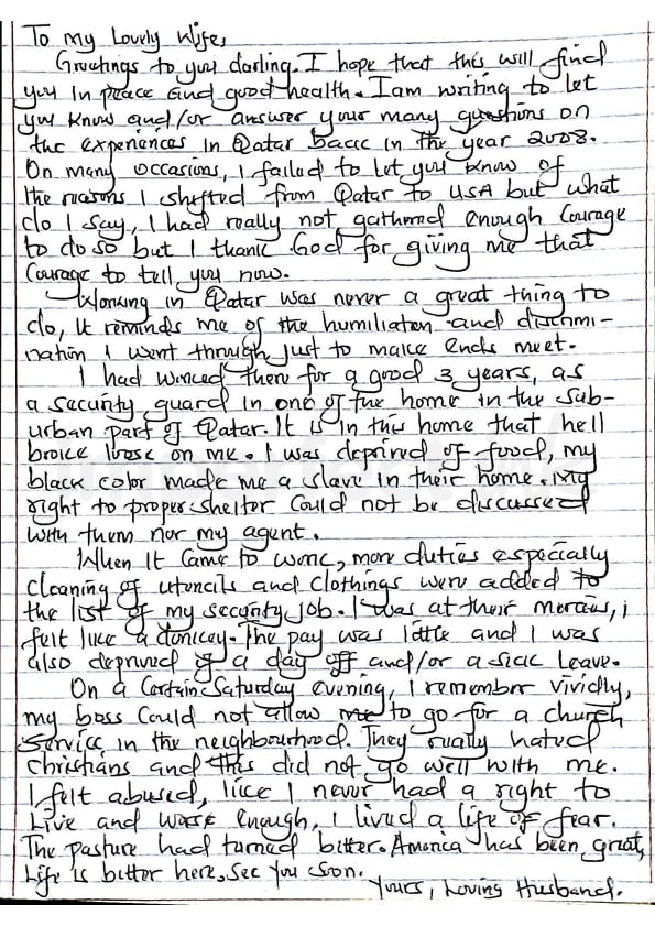 Handwritten letter thumbnail