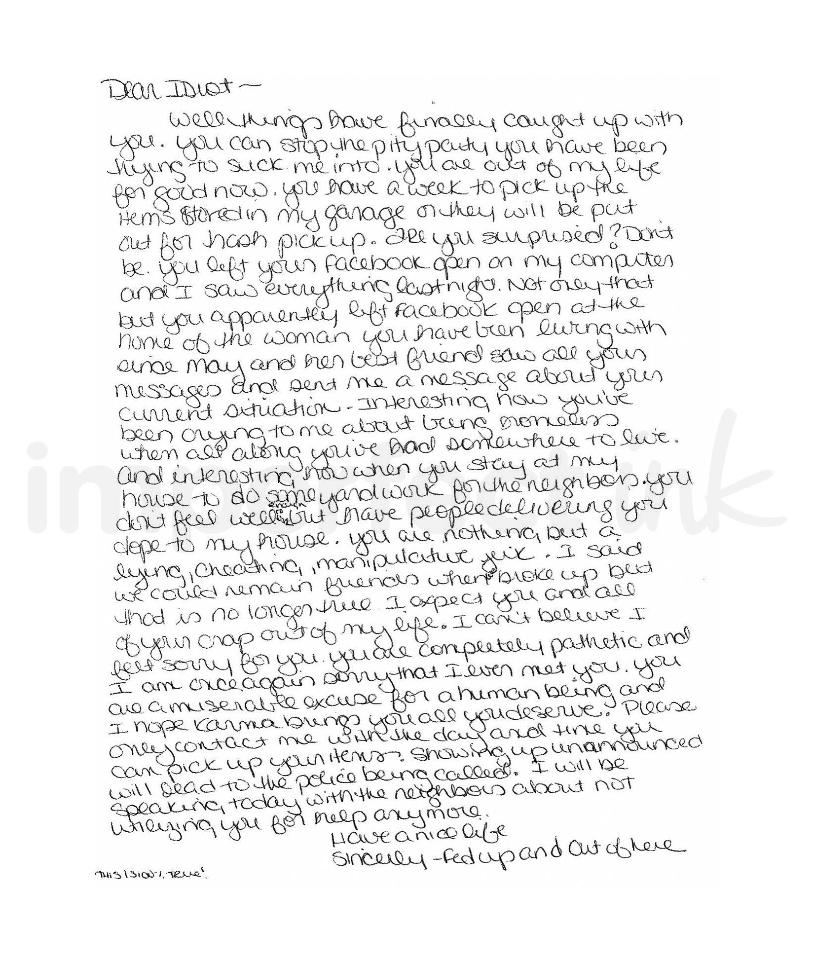 Handwritten letter thumbnail