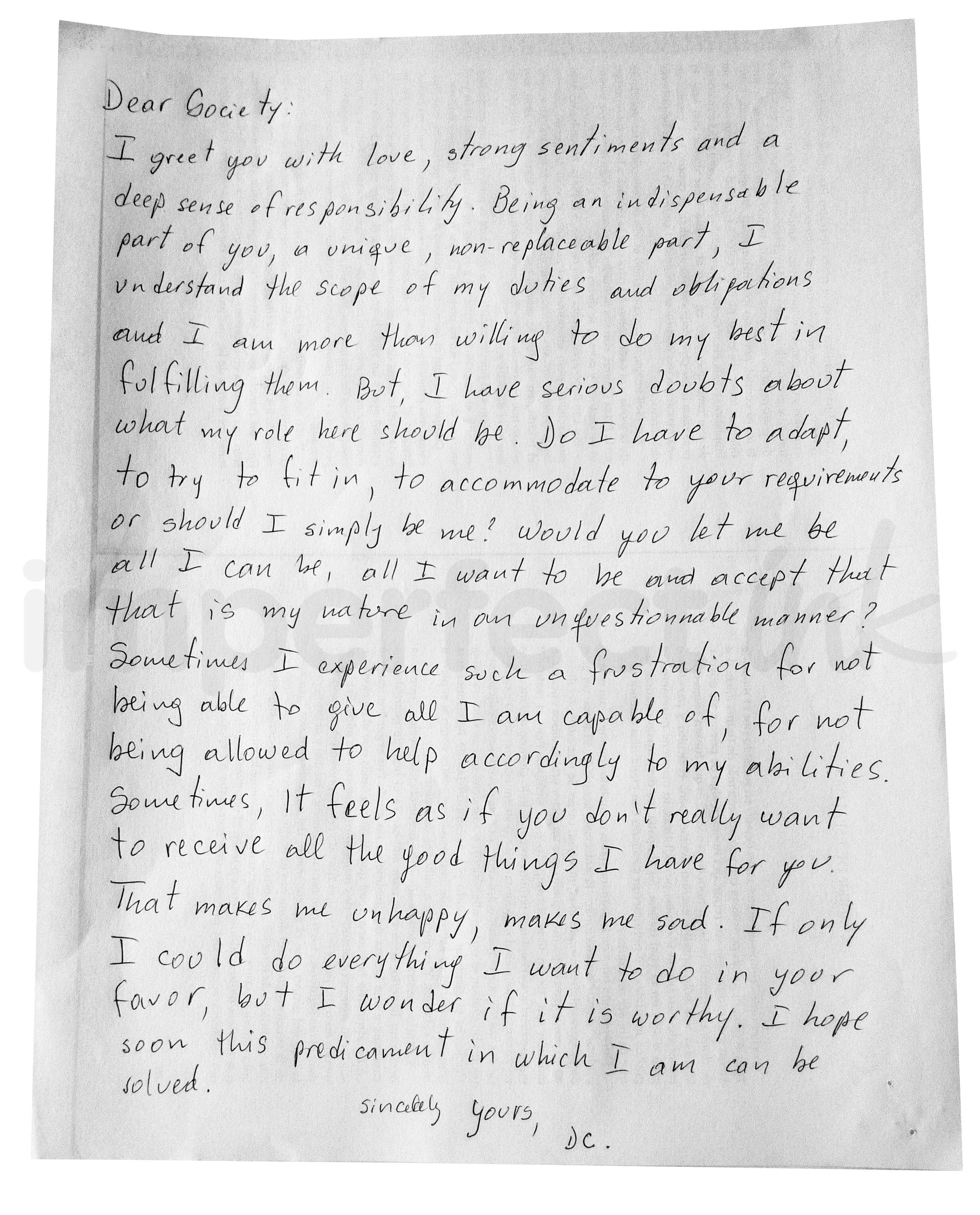 Handwritten letter thumbnail