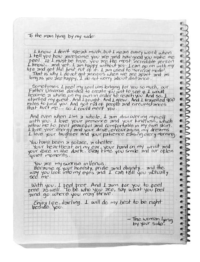 Handwritten letter thumbnail