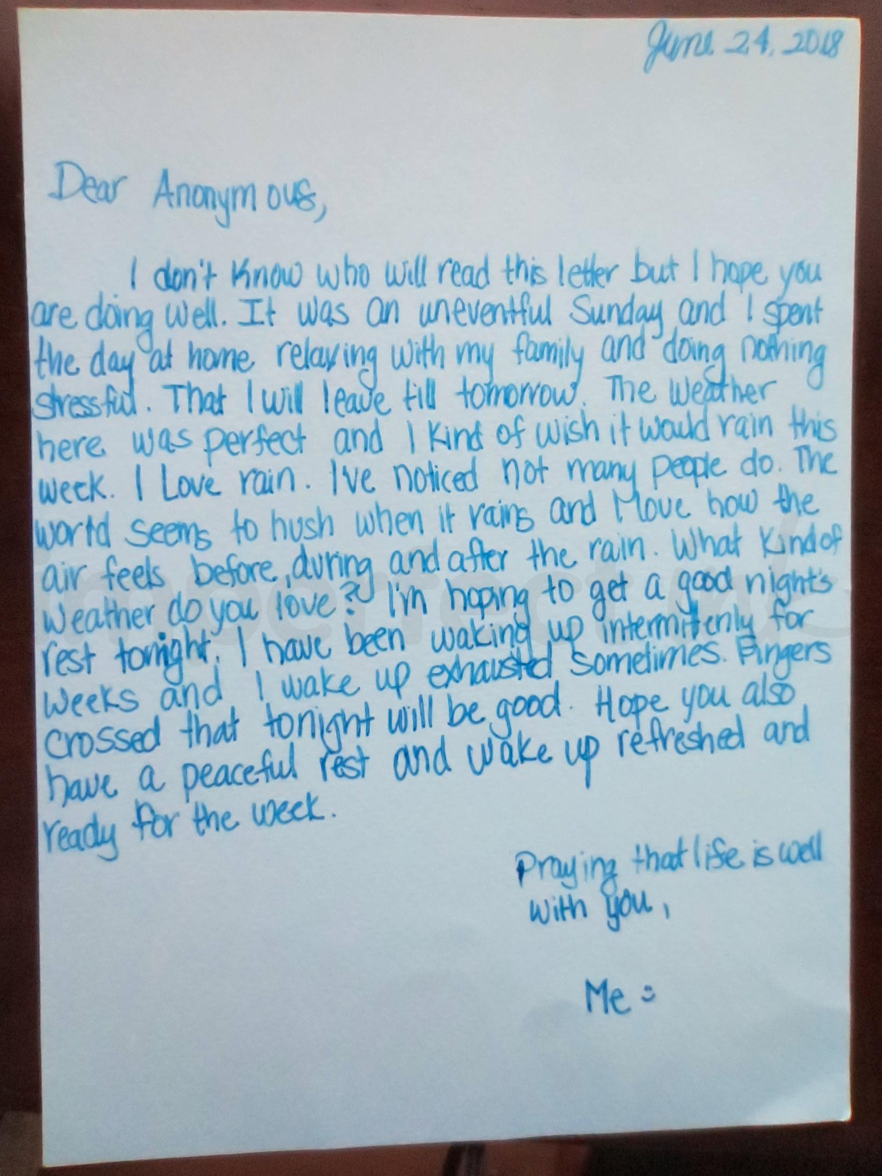 Handwritten letter thumbnail