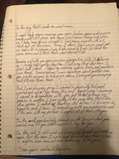 Handwritten letter thumbnail