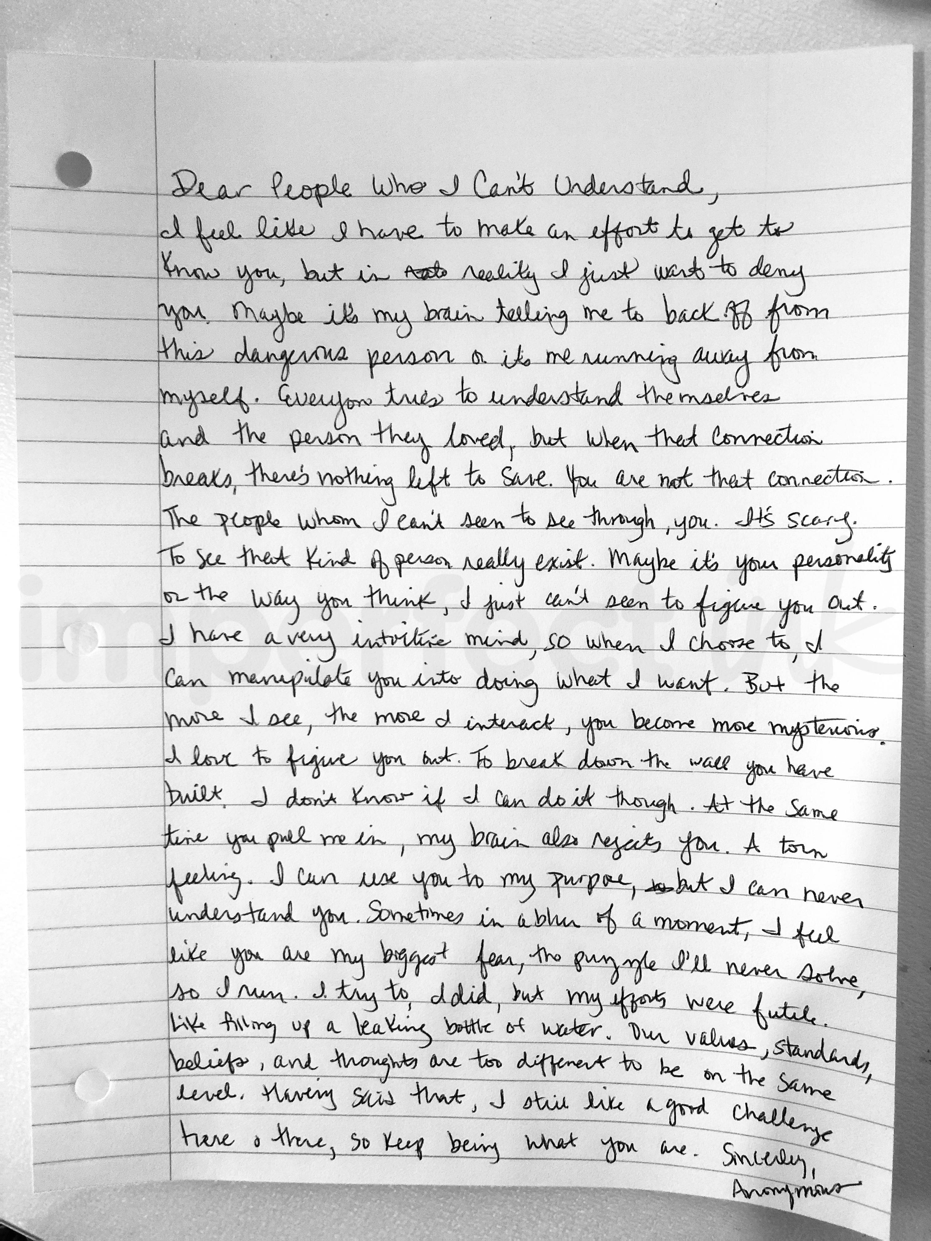 Handwritten letter thumbnail