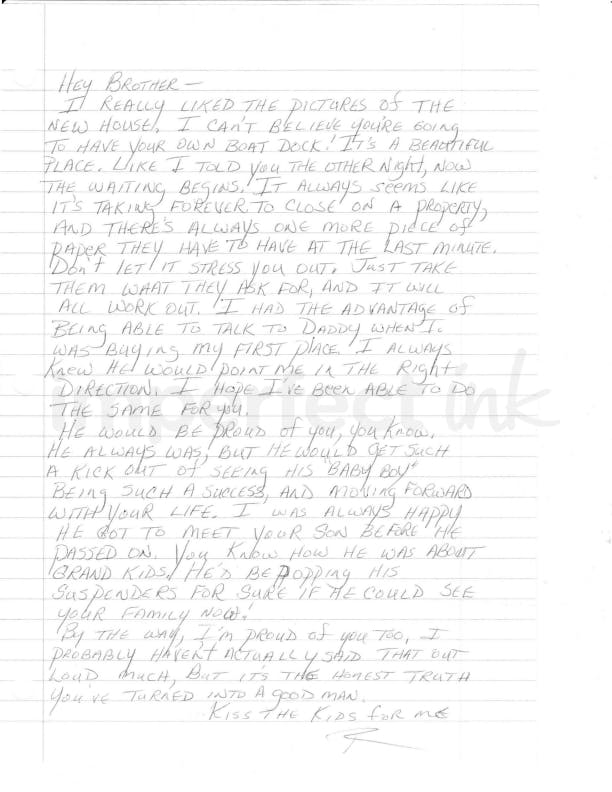 Handwritten letter thumbnail