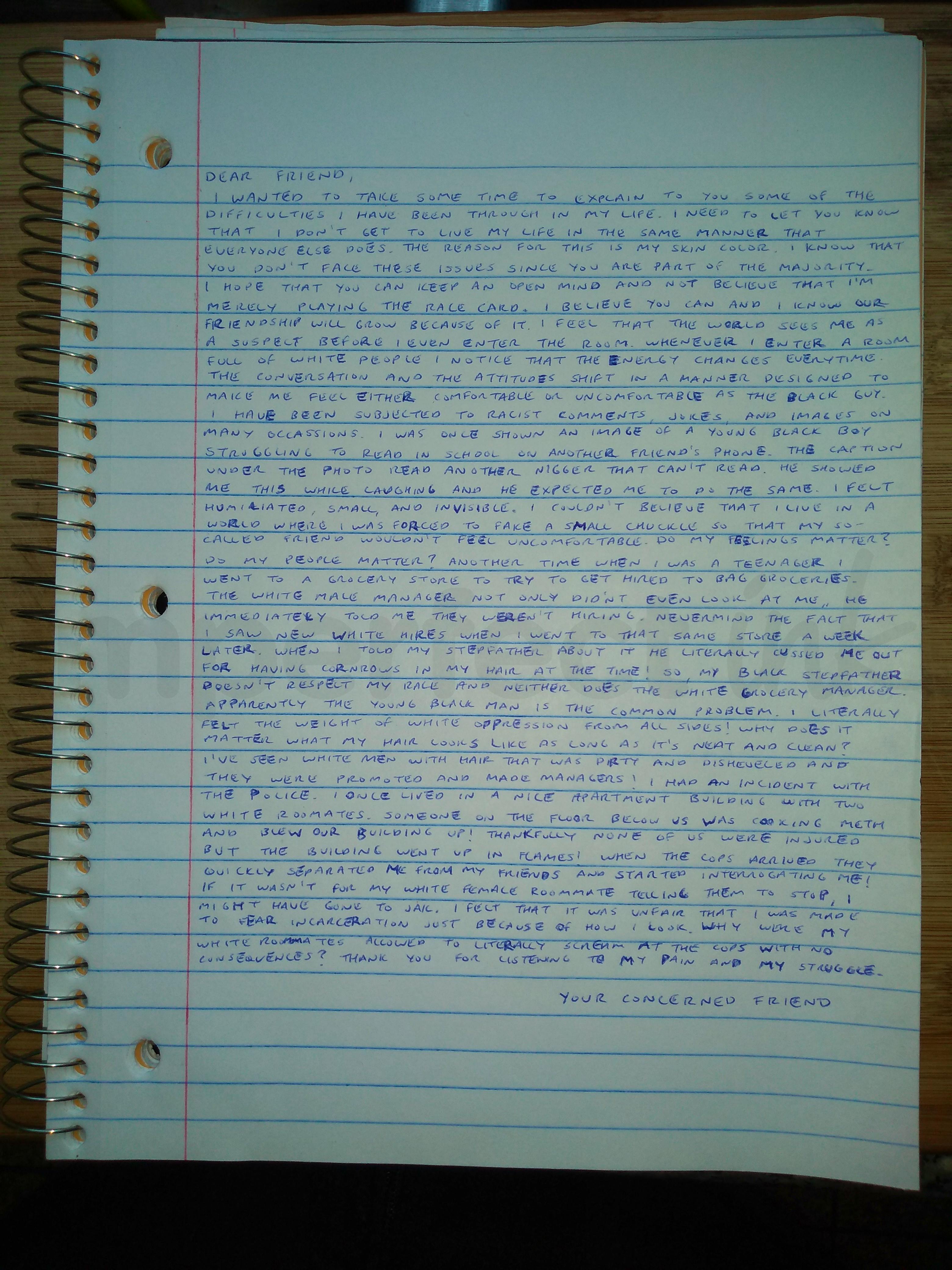 Handwritten letter thumbnail