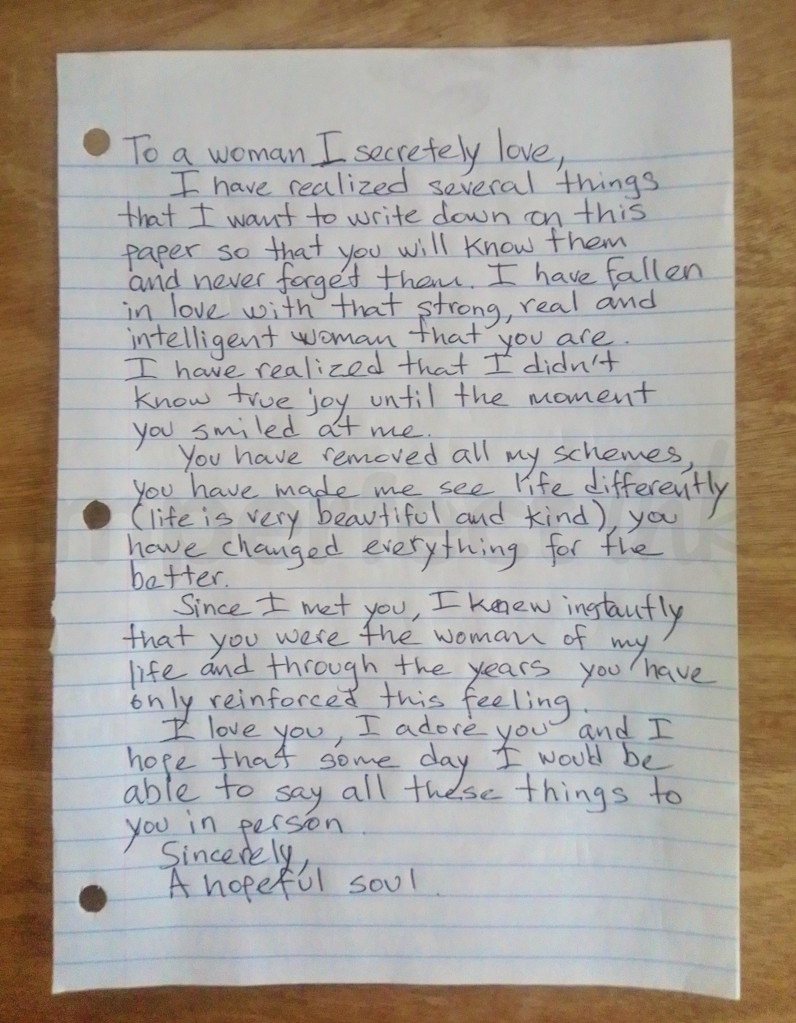 Handwritten letter thumbnail