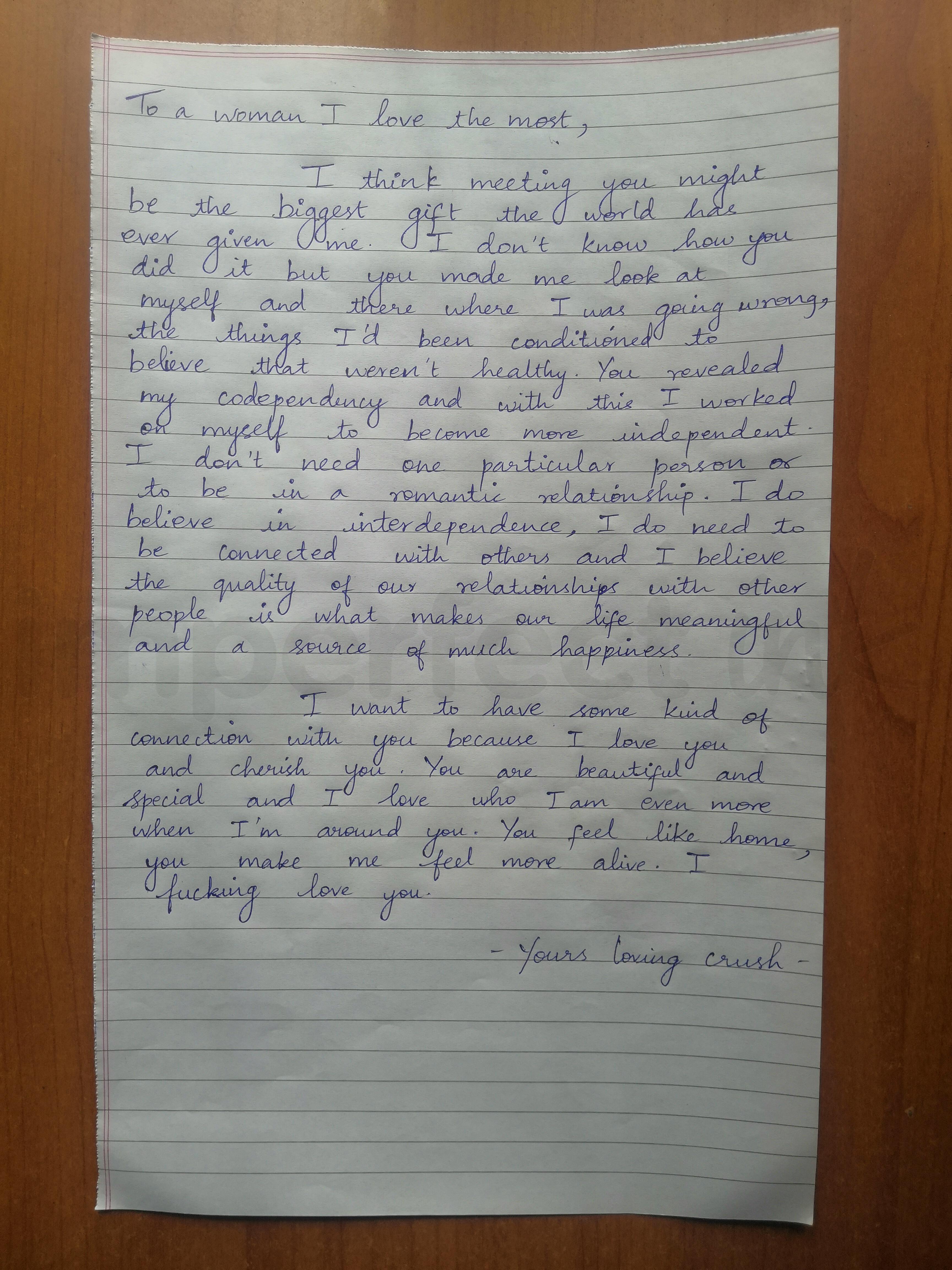 Handwritten letter thumbnail