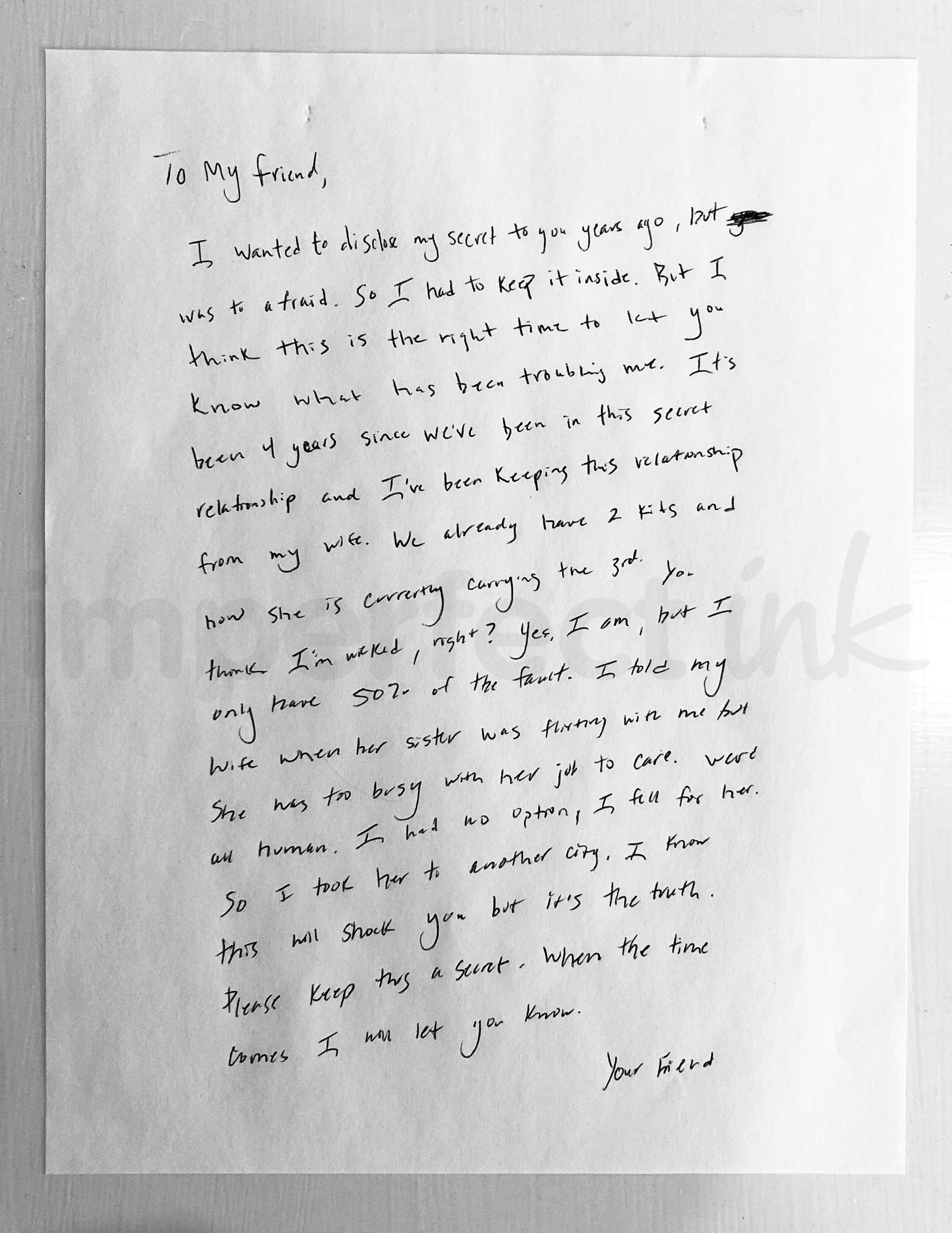 Handwritten letter thumbnail