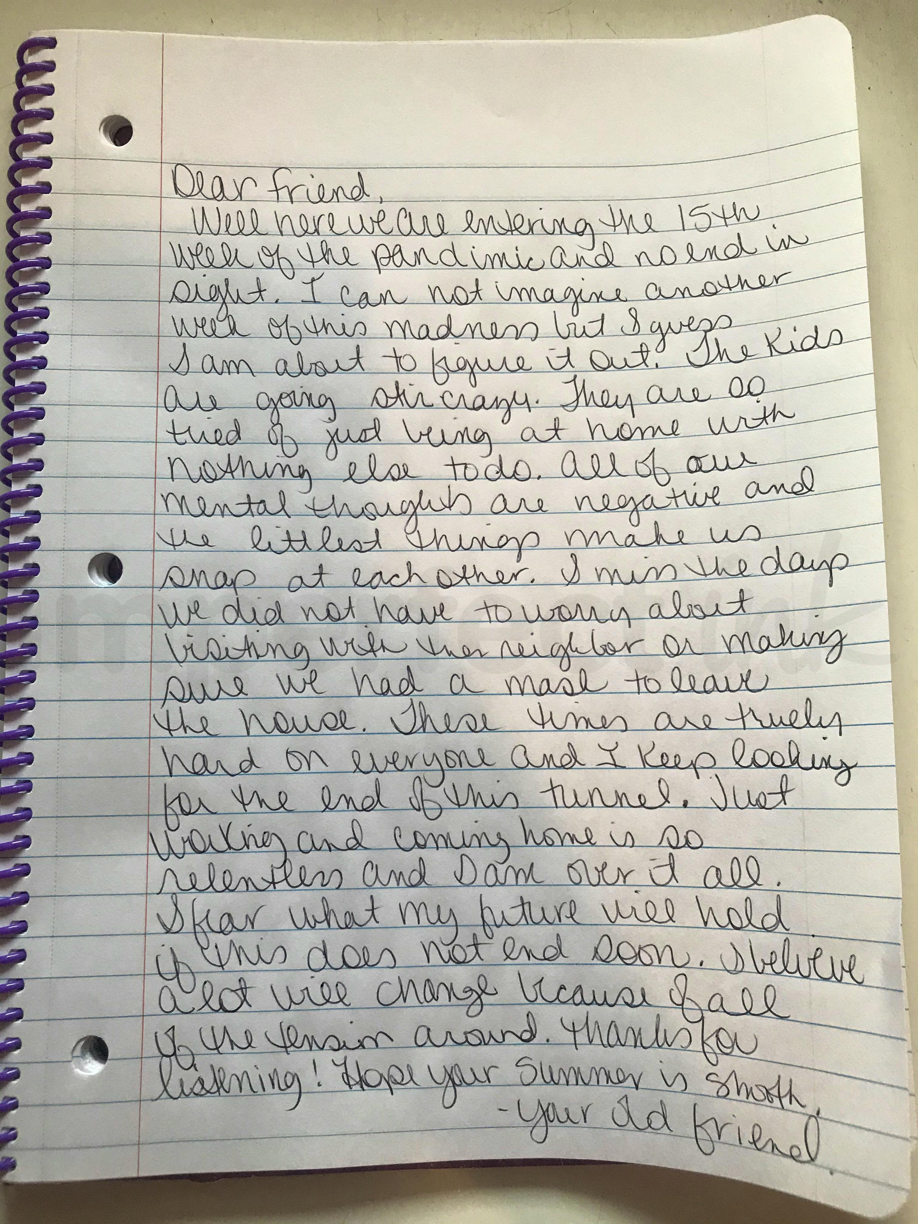 Handwritten letter thumbnail