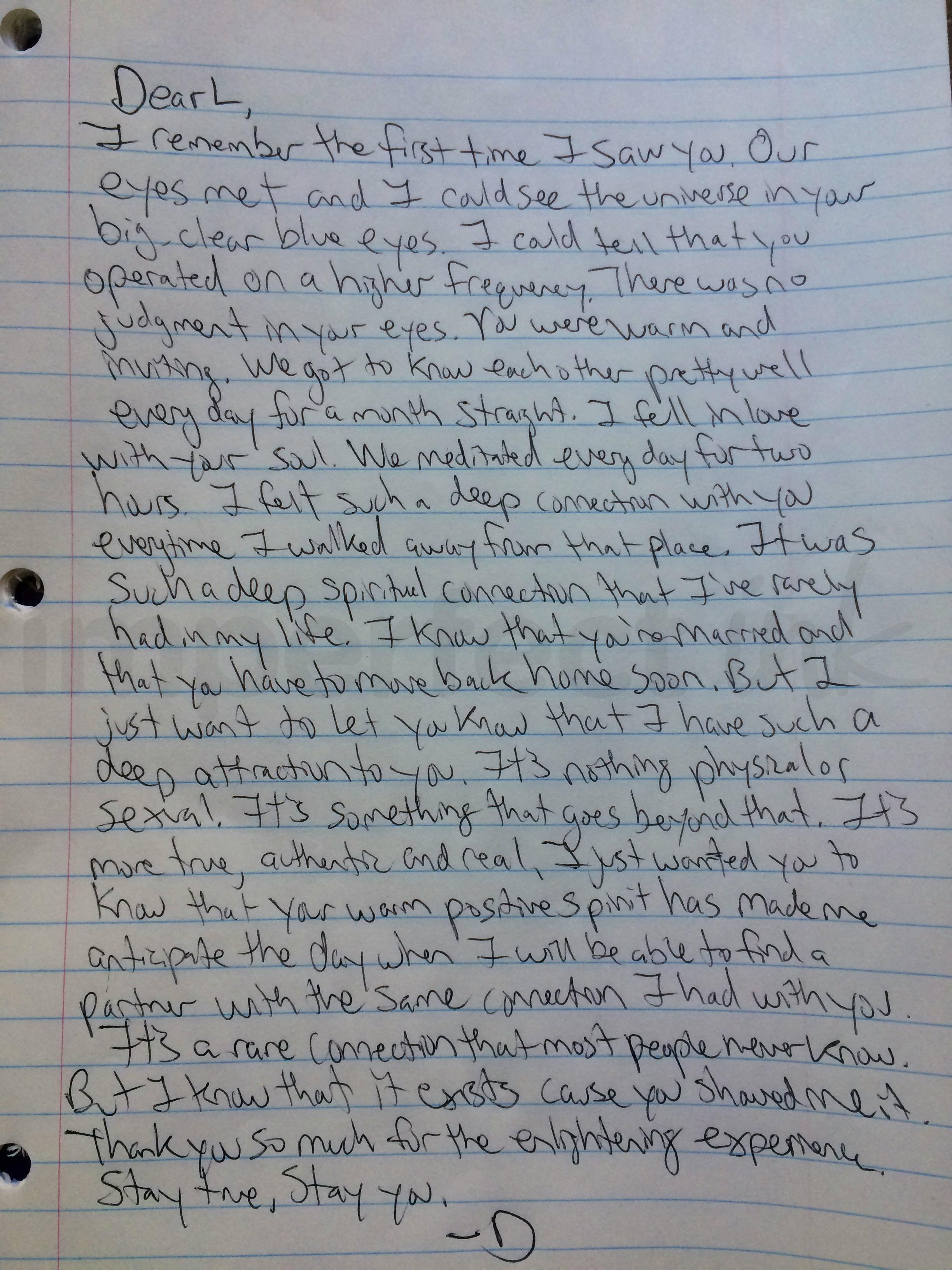 Handwritten letter thumbnail