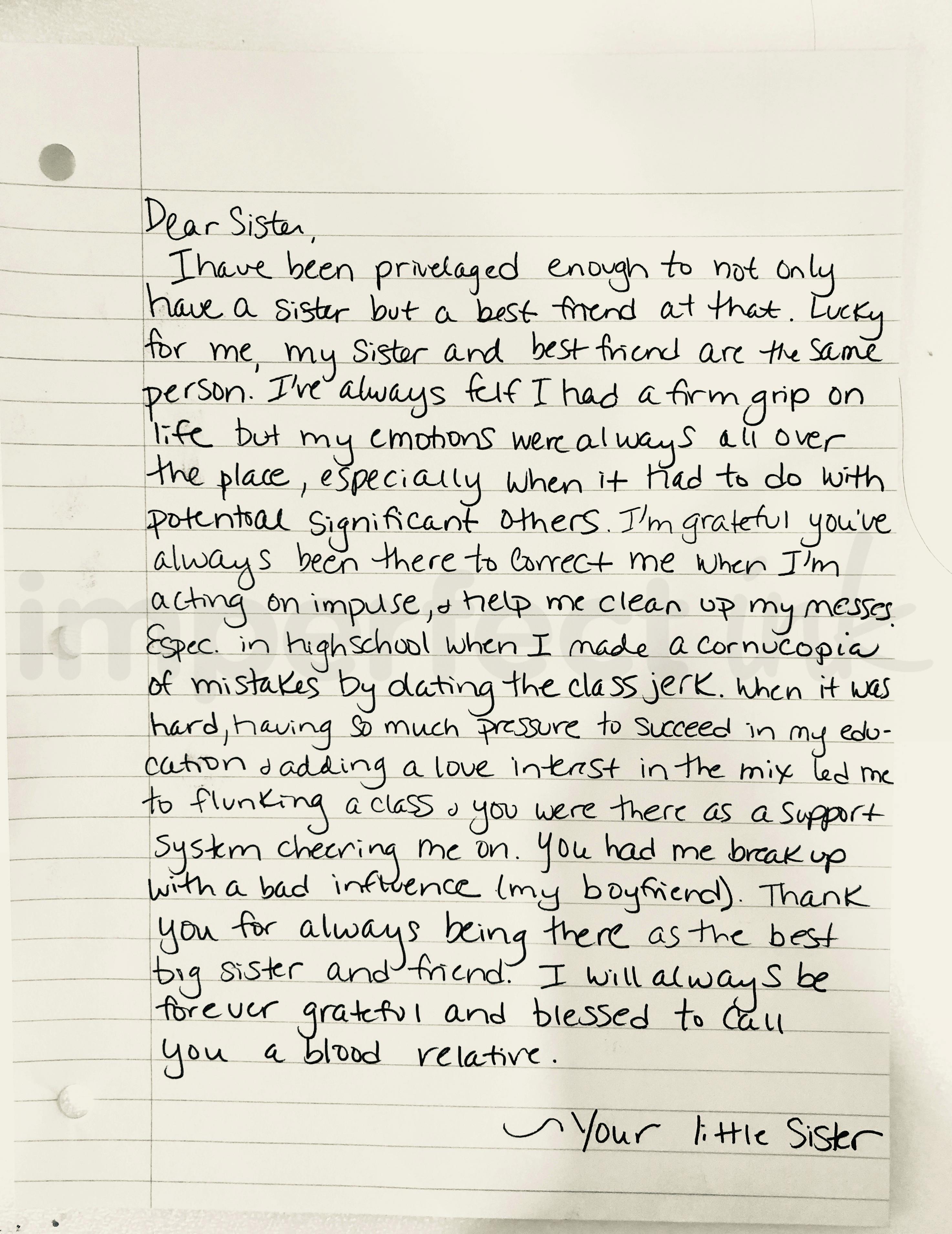 Handwritten letter thumbnail