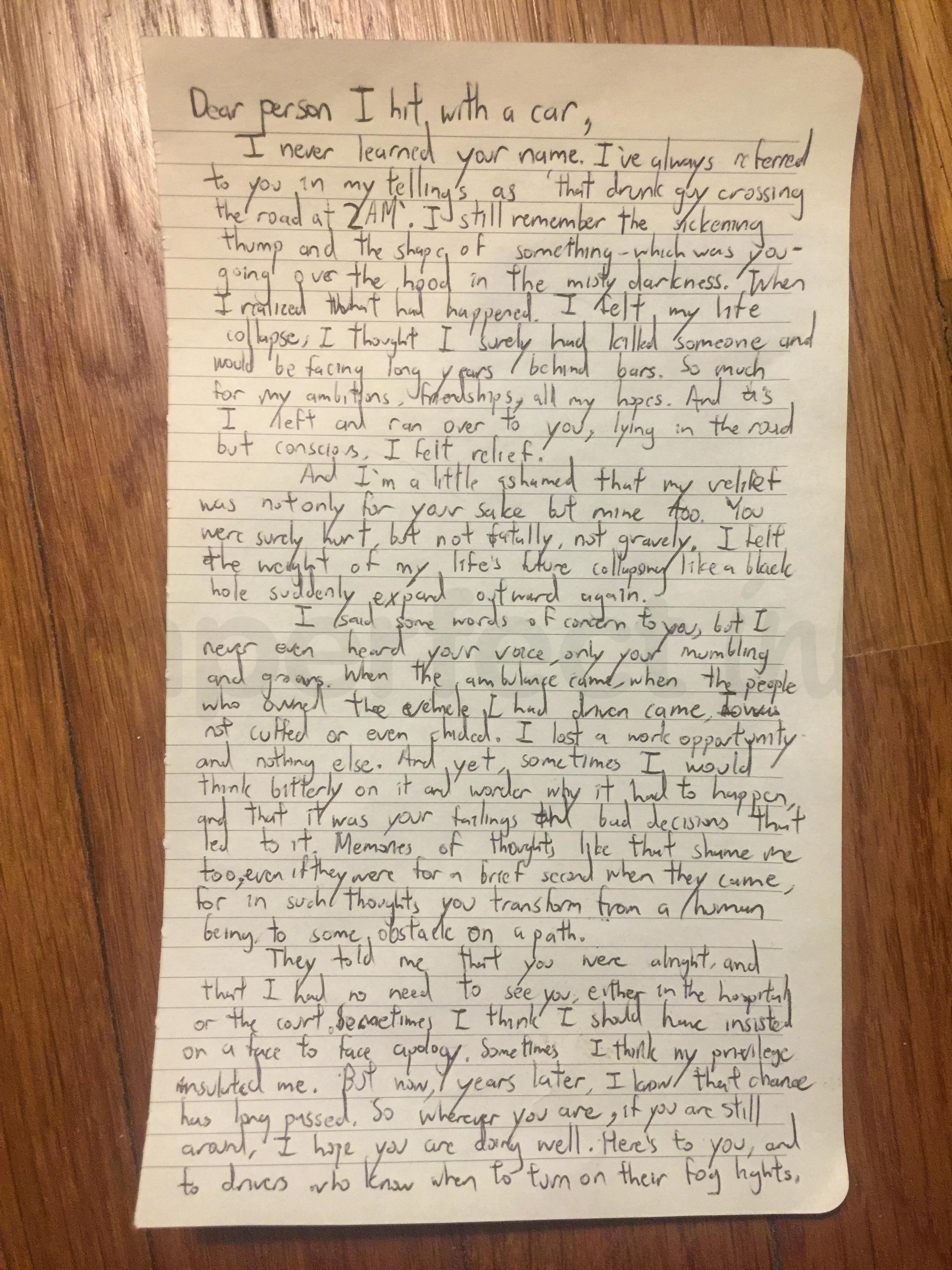 Handwritten letter thumbnail