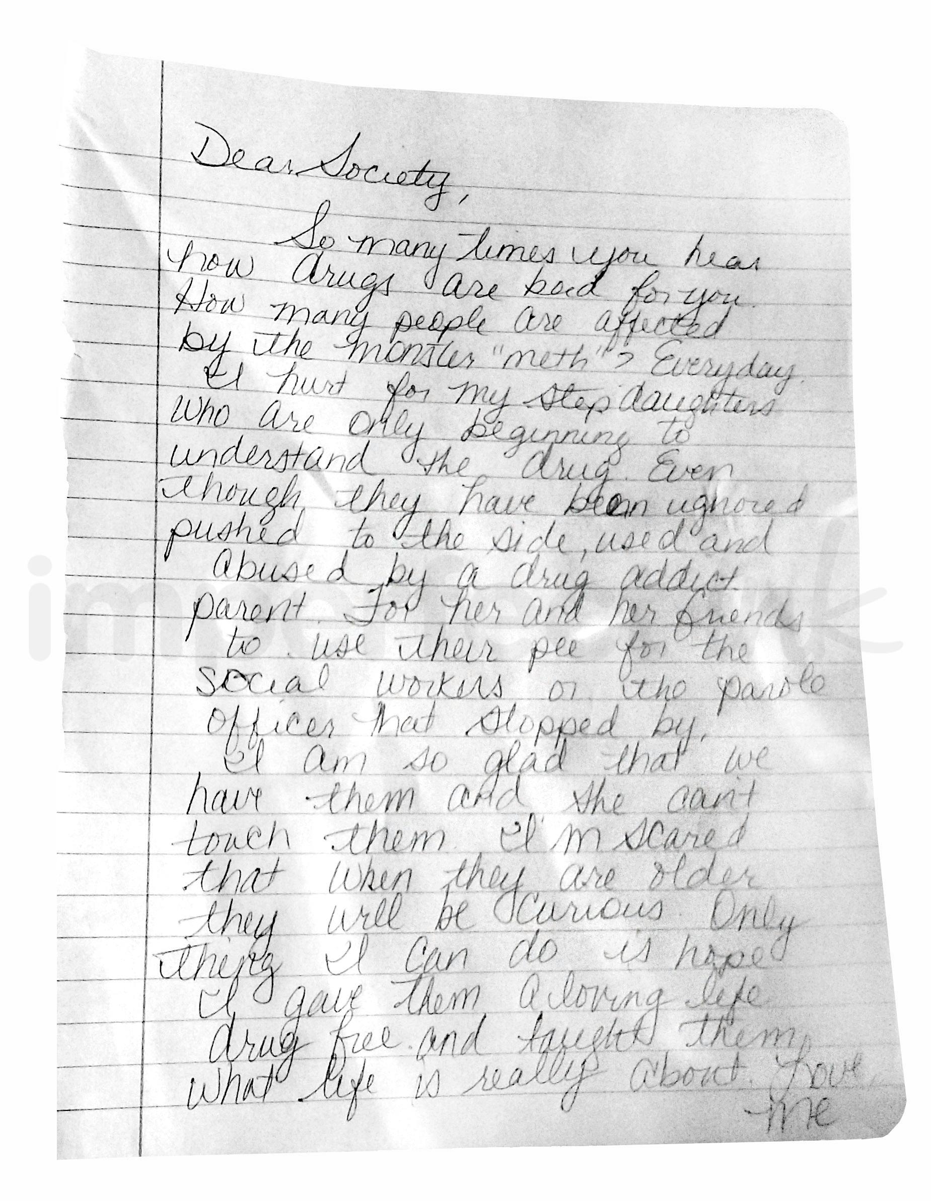 Handwritten letter thumbnail