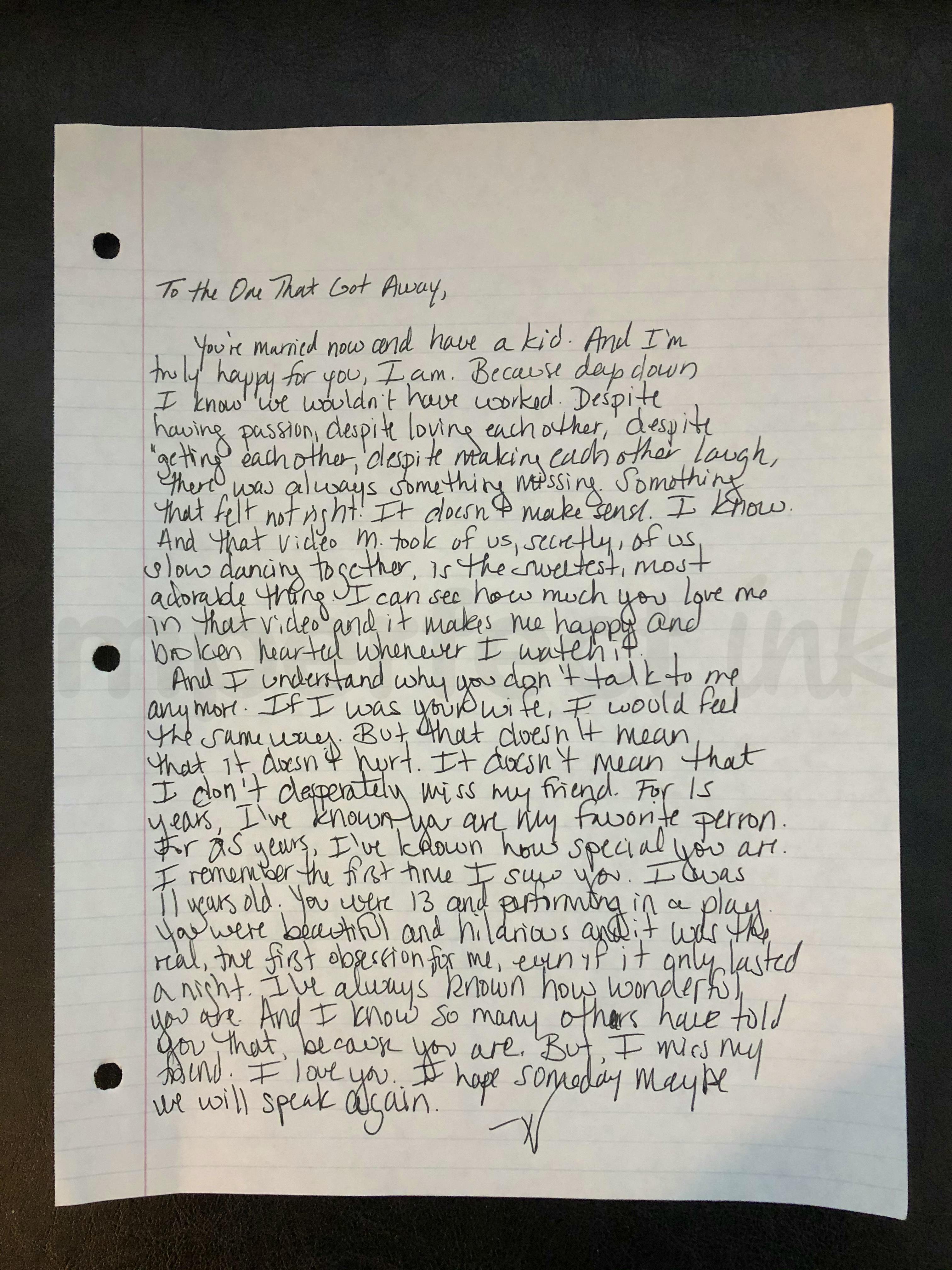 Handwritten letter thumbnail