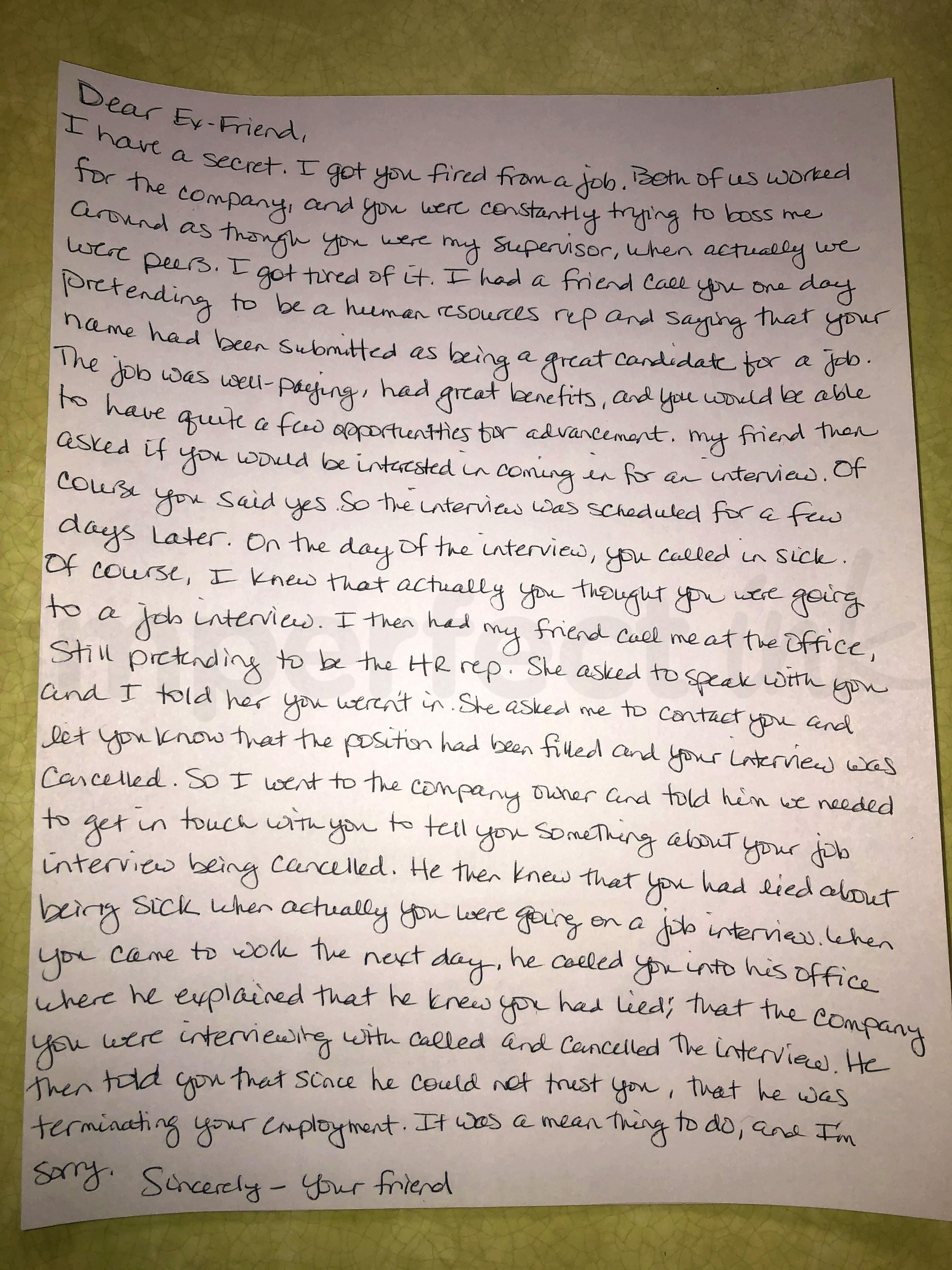 Handwritten letter thumbnail