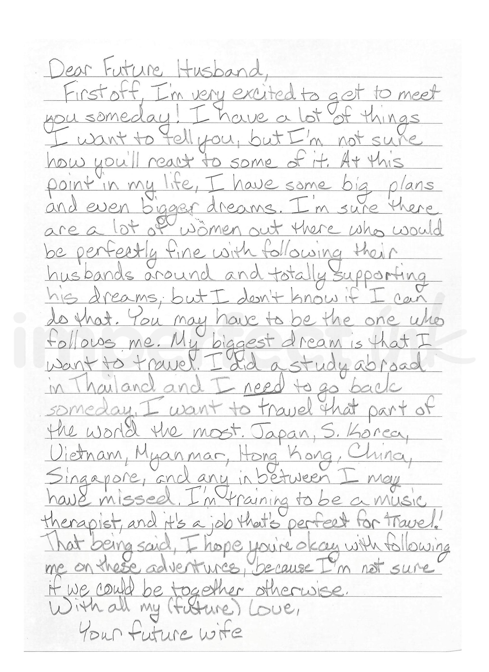 Handwritten letter thumbnail