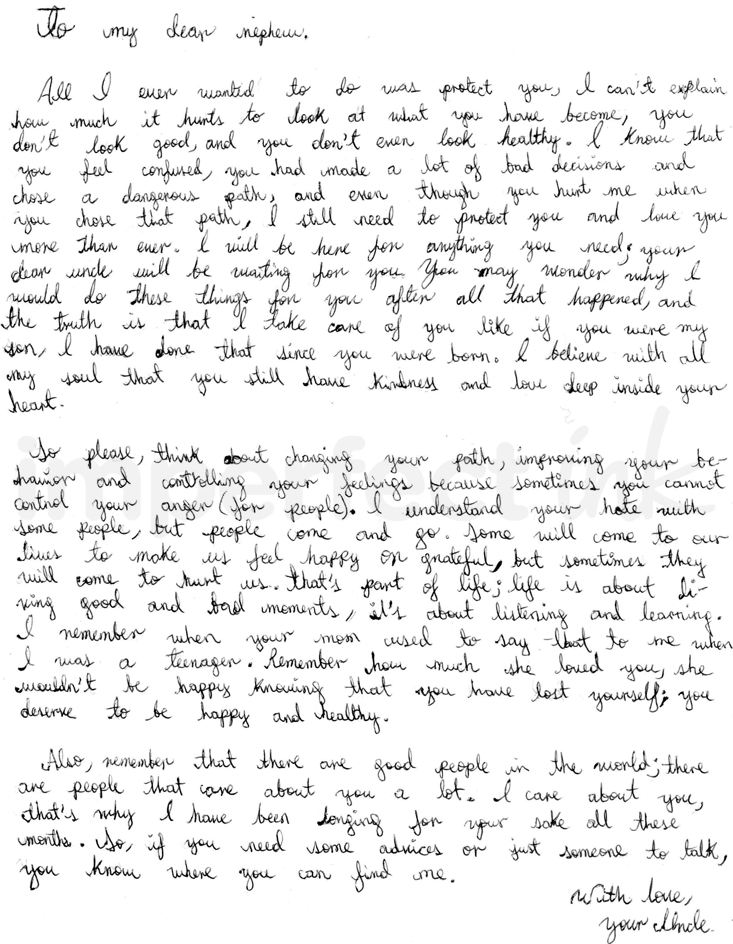 Handwritten letter thumbnail