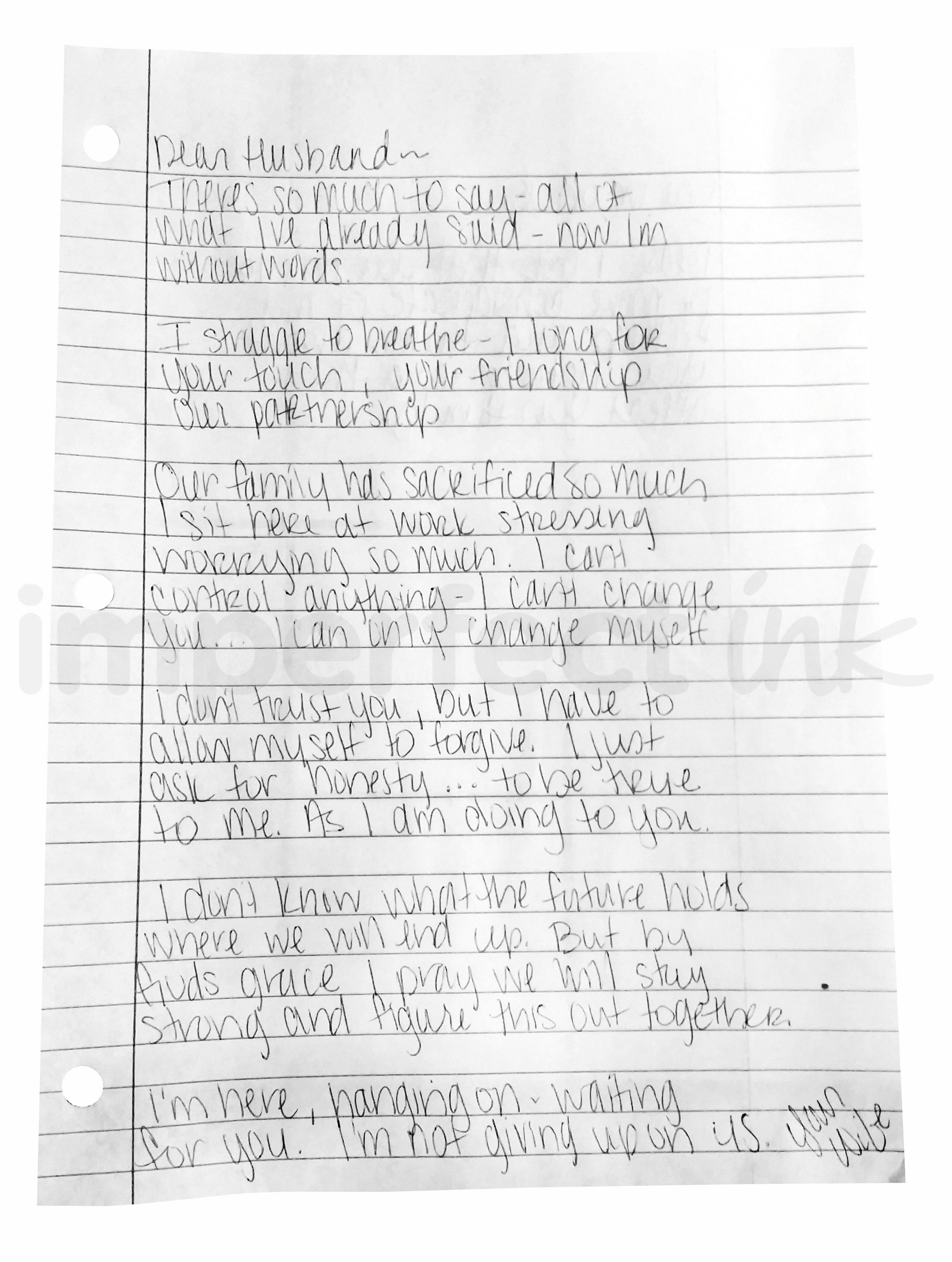 Handwritten letter thumbnail