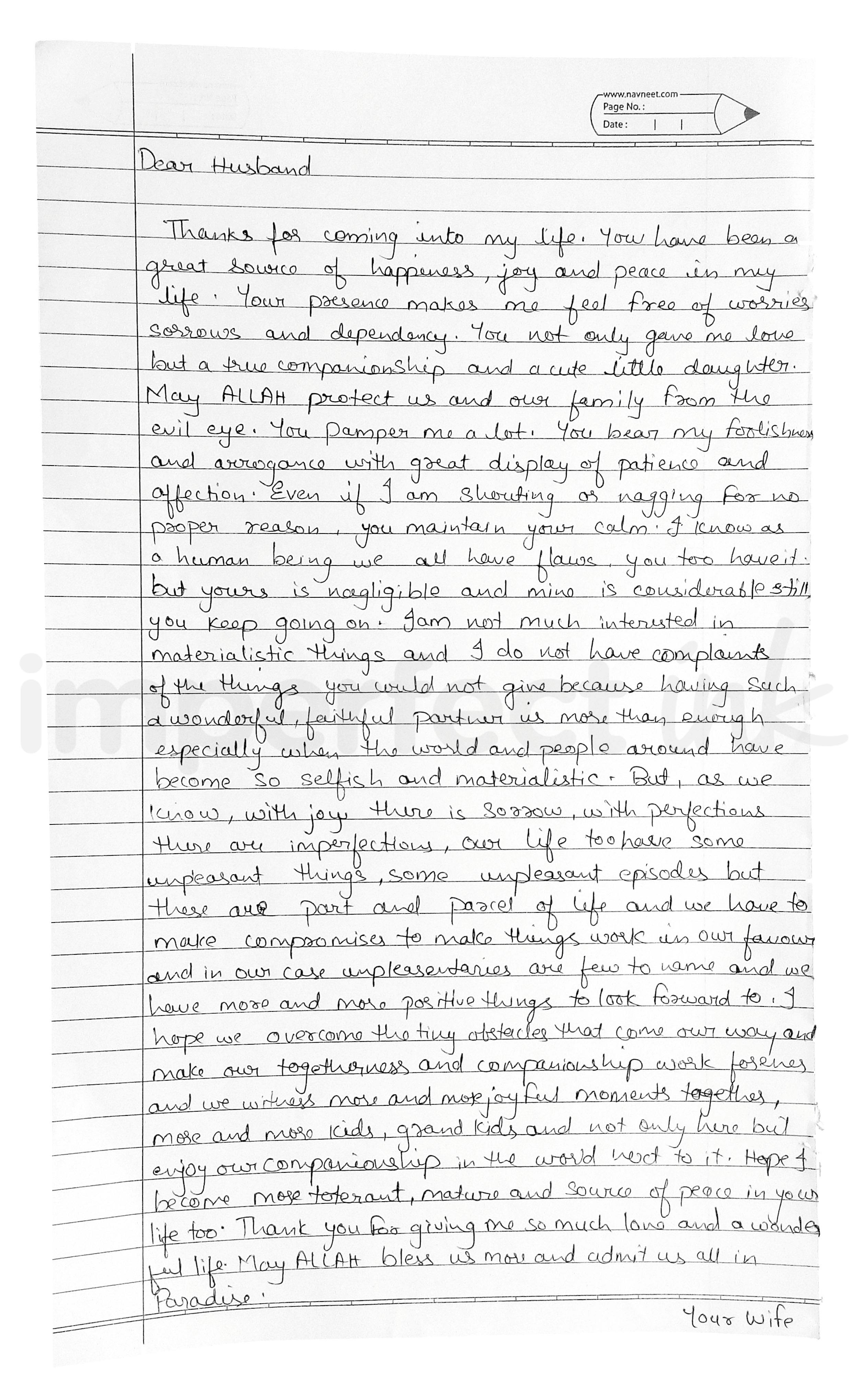 Handwritten letter thumbnail