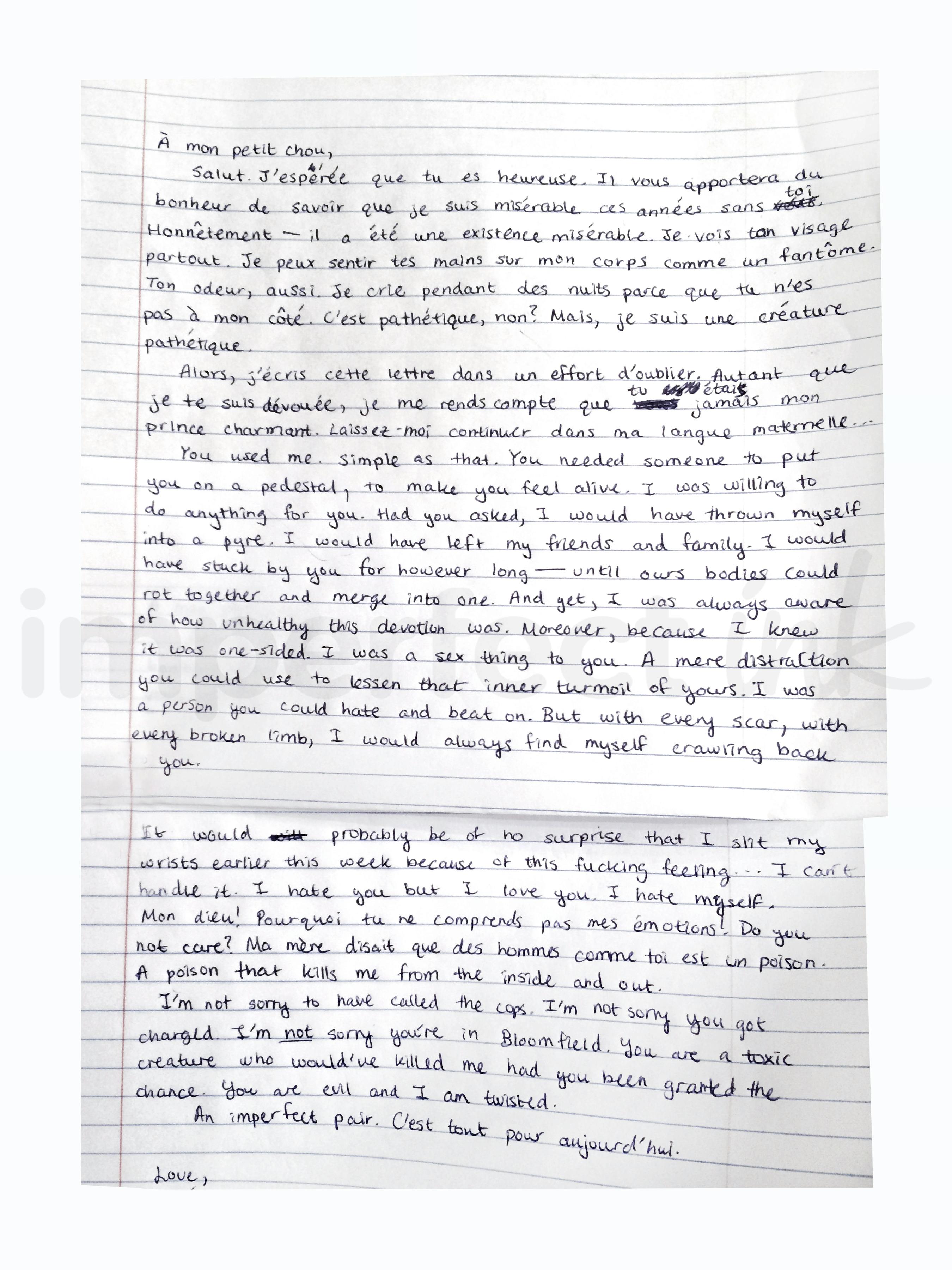 Handwritten letter thumbnail